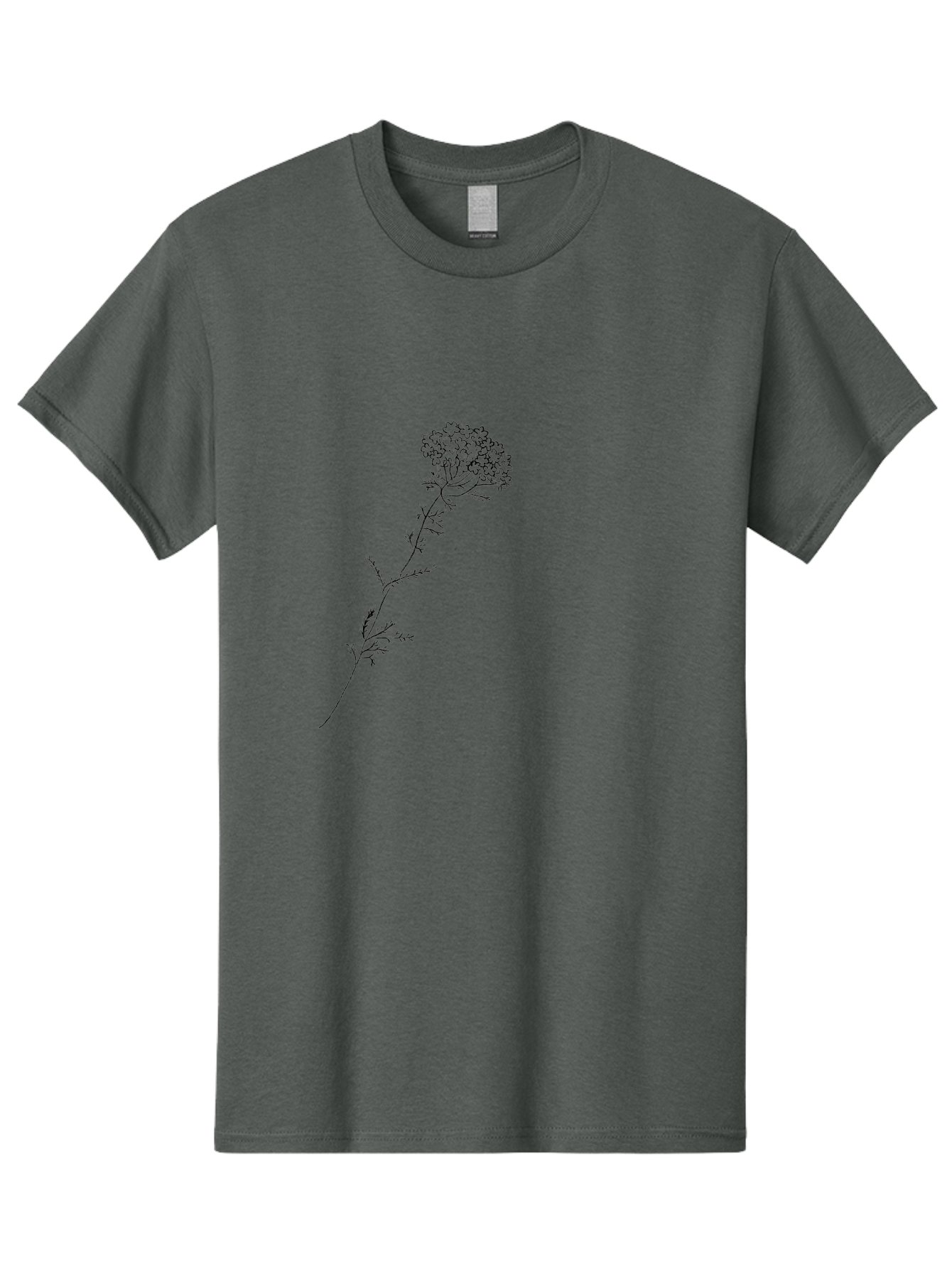 Hemlock Men'S Graphic Tee, 100% Cotton, Comfortable Casual Summer Wear, Machine Washable, Queen Anne'S Lace, Wildflower, Delicate Petals, Intricate Details, Simple Line Art, Minimalist Design, Floral Motif, Whimsical Style, Elegant Simplicity Aac326 3
