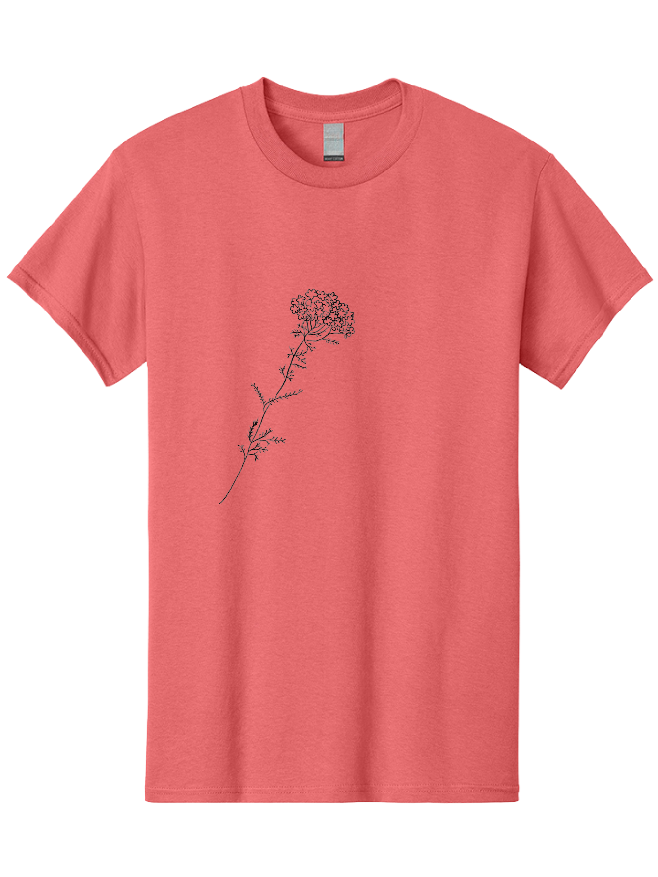 Hemlock Men'S Graphic Tee, 100% Cotton, Comfortable Casual Summer Wear, Machine Washable, Queen Anne'S Lace, Wildflower, Delicate Petals, Intricate Details, Simple Line Art, Minimalist Design, Floral Motif, Whimsical Style, Elegant Simplicity Aac326 29