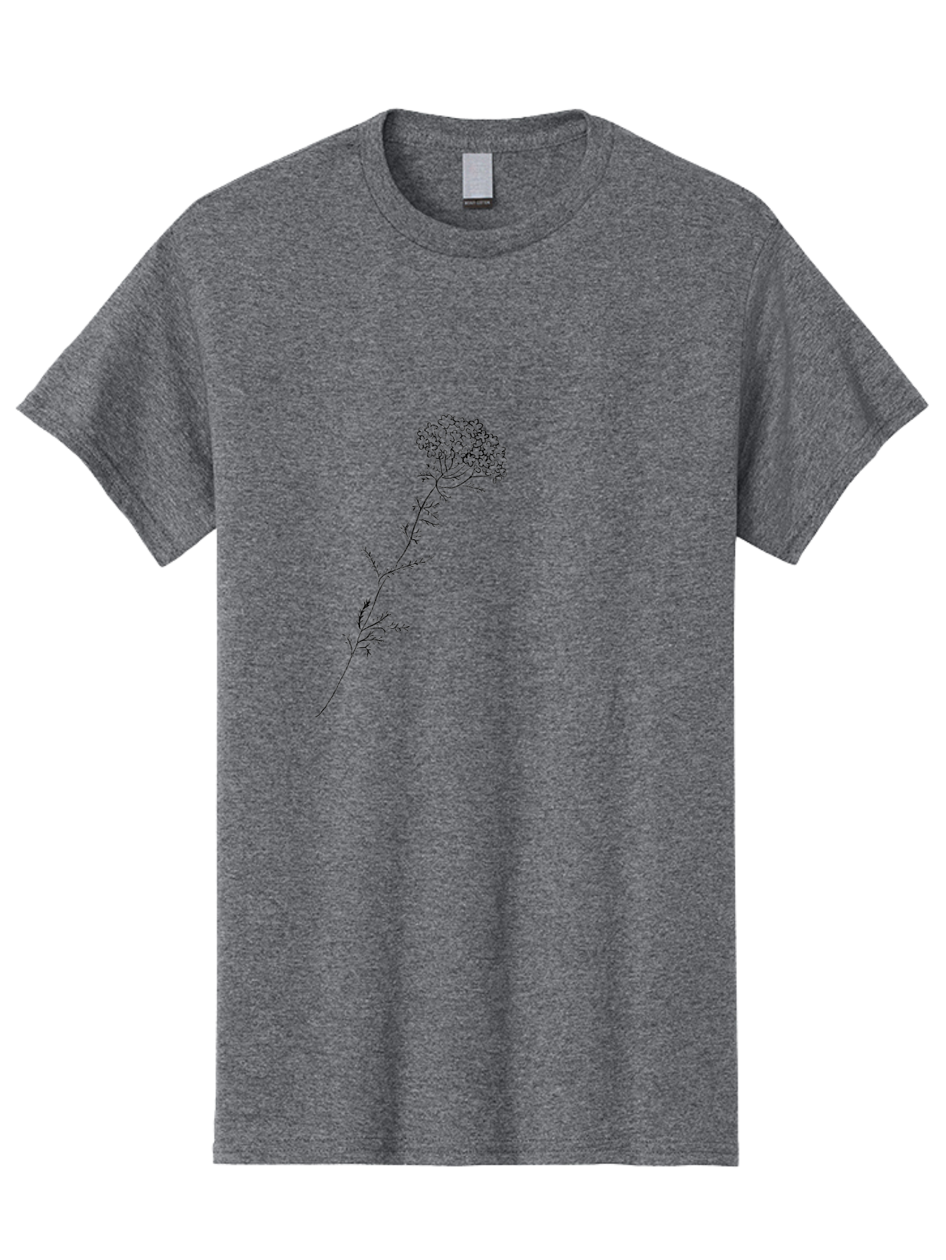 Hemlock Men'S Graphic Tee, 100% Cotton, Comfortable Casual Summer Wear, Machine Washable, Queen Anne'S Lace, Wildflower, Delicate Petals, Intricate Details, Simple Line Art, Minimalist Design, Floral Motif, Whimsical Style, Elegant Simplicity Aac326 27