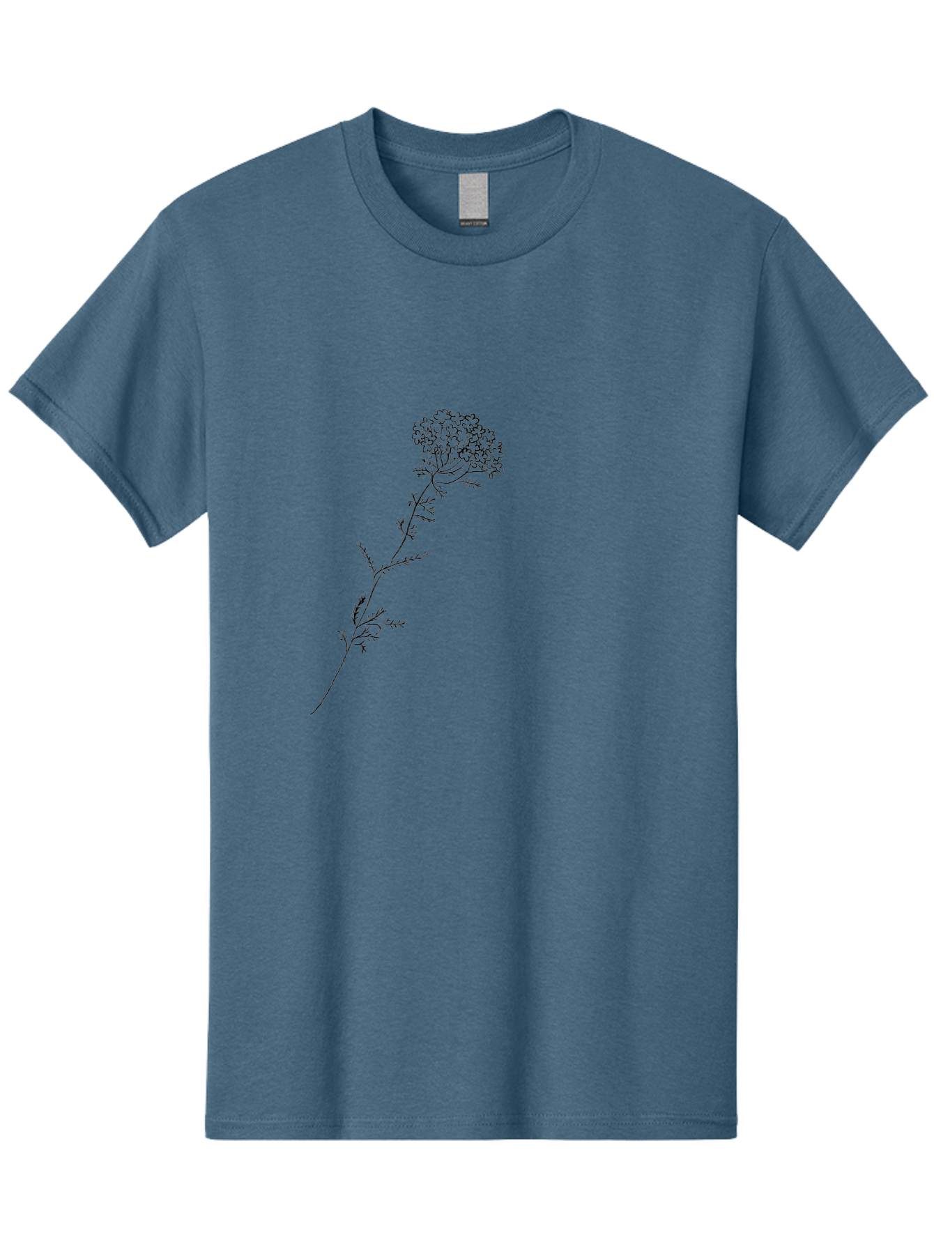 Hemlock Men'S Graphic Tee, 100% Cotton, Comfortable Casual Summer Wear, Machine Washable, Queen Anne'S Lace, Wildflower, Delicate Petals, Intricate Details, Simple Line Art, Minimalist Design, Floral Motif, Whimsical Style, Elegant Simplicity Aac326 23