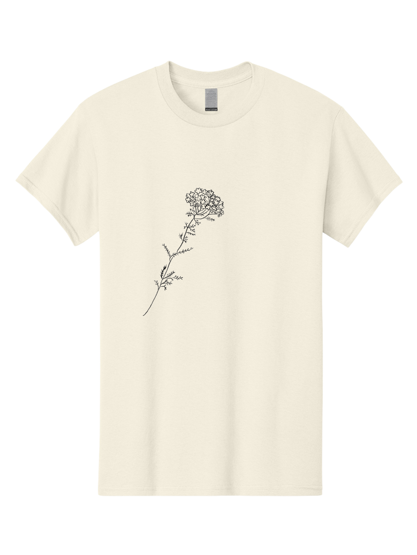 Hemlock Men'S Graphic Tee, 100% Cotton, Comfortable Casual Summer Wear, Machine Washable, Queen Anne'S Lace, Wildflower, Delicate Petals, Intricate Details, Simple Line Art, Minimalist Design, Floral Motif, Whimsical Style, Elegant Simplicity Aac326 7
