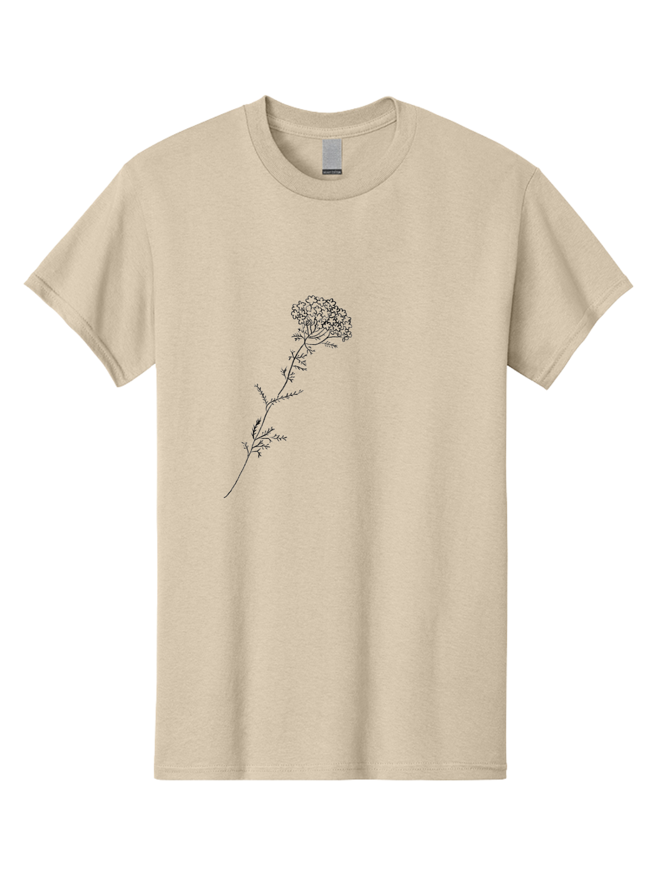 Hemlock Men'S Graphic Tee, 100% Cotton, Comfortable Casual Summer Wear, Machine Washable, Queen Anne'S Lace, Wildflower, Delicate Petals, Intricate Details, Simple Line Art, Minimalist Design, Floral Motif, Whimsical Style, Elegant Simplicity Aac326 13