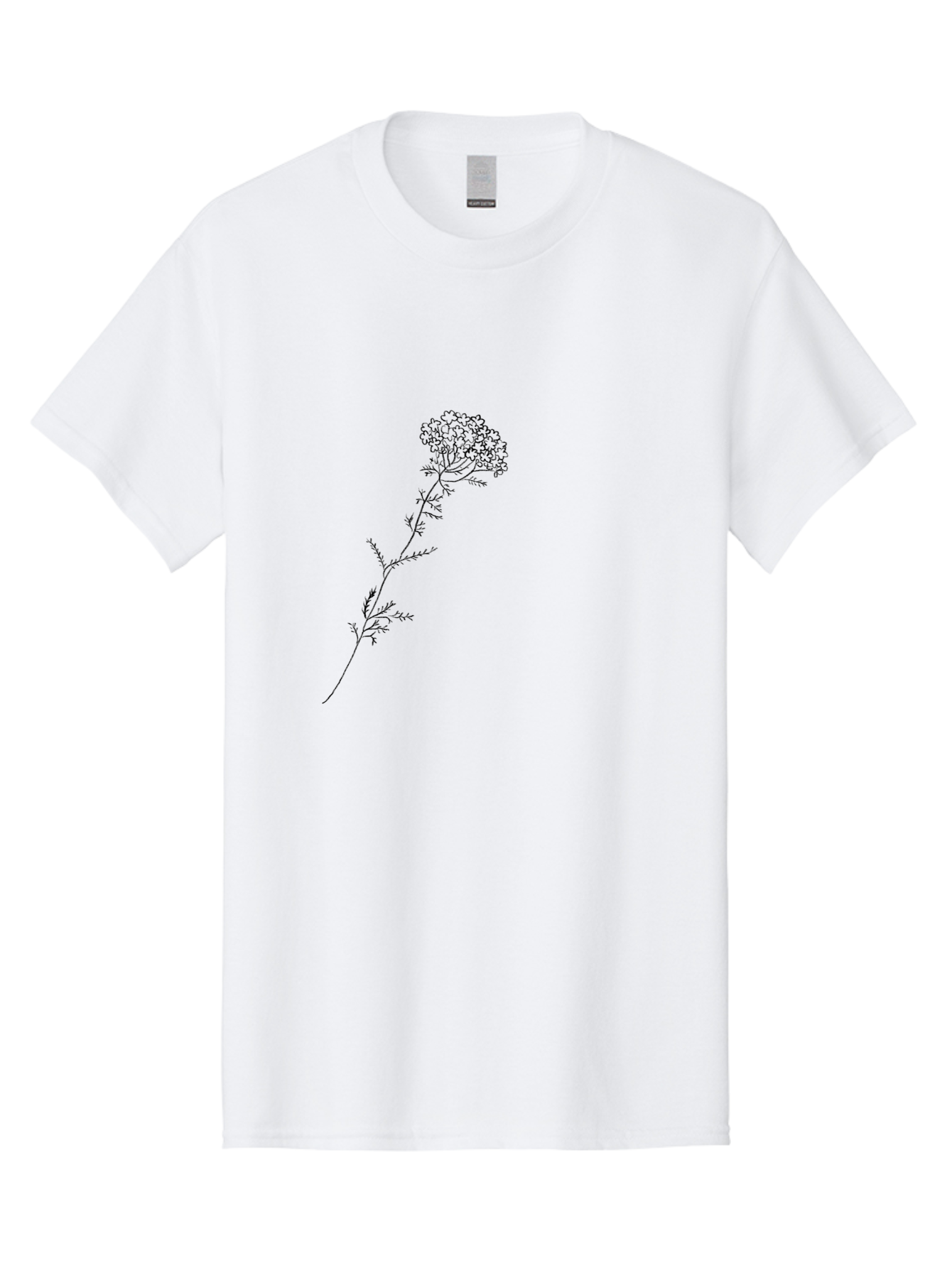 Hemlock Men'S Graphic Tee, 100% Cotton, Comfortable Casual Summer Wear, Machine Washable, Queen Anne'S Lace, Wildflower, Delicate Petals, Intricate Details, Simple Line Art, Minimalist Design, Floral Motif, Whimsical Style, Elegant Simplicity Aac326 25