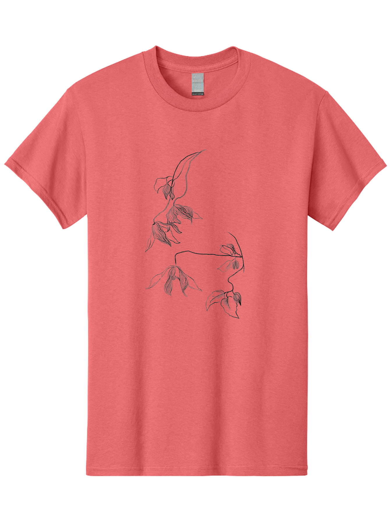 Leaves-1 Men'S Graphic Tee, 100% Cotton, Comfortable Casual Summer Wear, Machine Washable, Sketchy Vines, Delicate Leaves, Minimalist Art, Flowing Stems, Simple Lines, Botanical Illustration, Natural Elegance Aac331 5