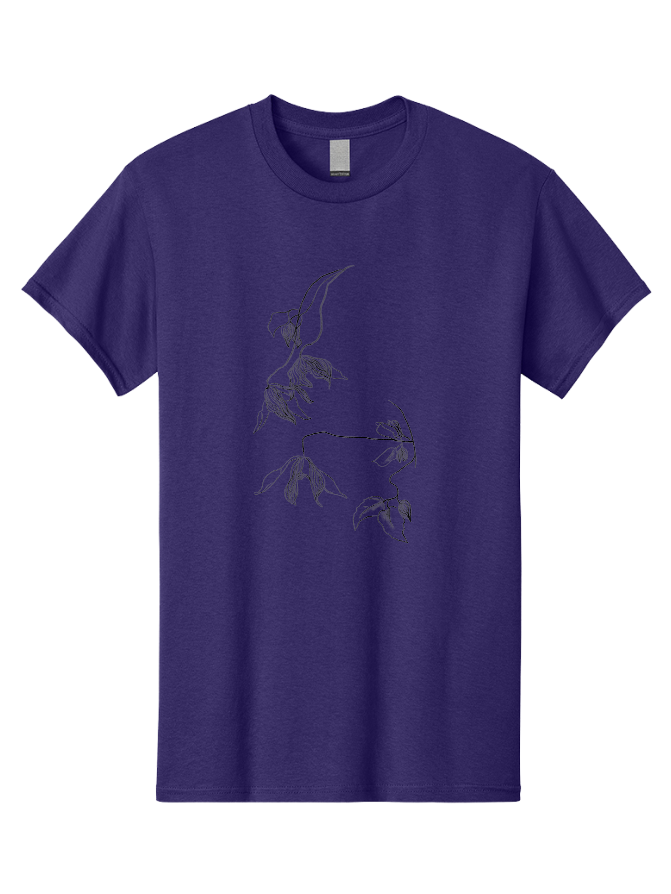 Leaves-1 Men'S Graphic Tee, 100% Cotton, Comfortable Casual Summer Wear, Machine Washable, Sketchy Vines, Delicate Leaves, Minimalist Art, Flowing Stems, Simple Lines, Botanical Illustration, Natural Elegance Aac331 11