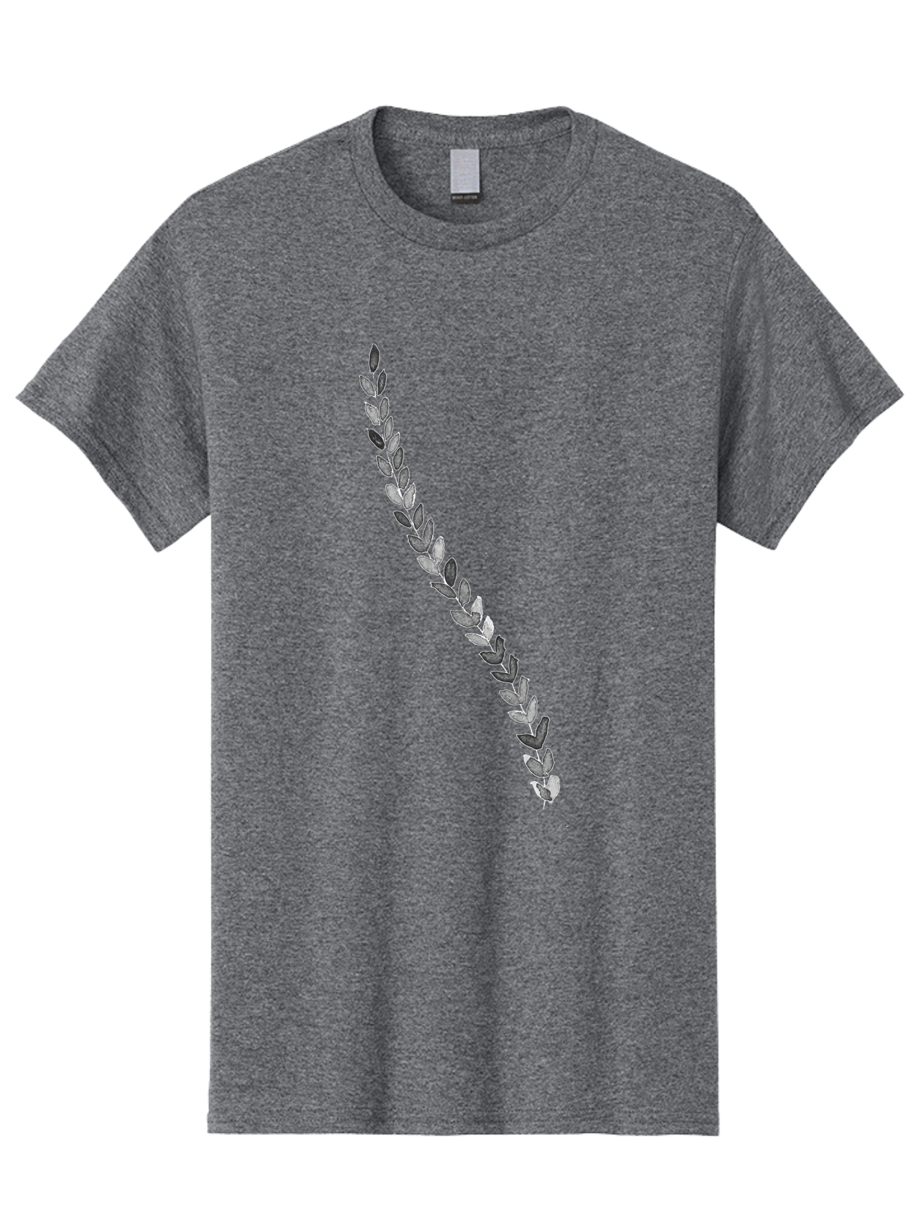 Leaves Men'S Graphic Tee, 100% Cotton, Comfortable Casual Summer Wear, Machine Washable, Laurel Wreath, Leafy Garland, Purple Leaves, Digital Illustration, Graphic Design, Symbol Of Honor, Award Decoration, Vintage Style Aac332 5