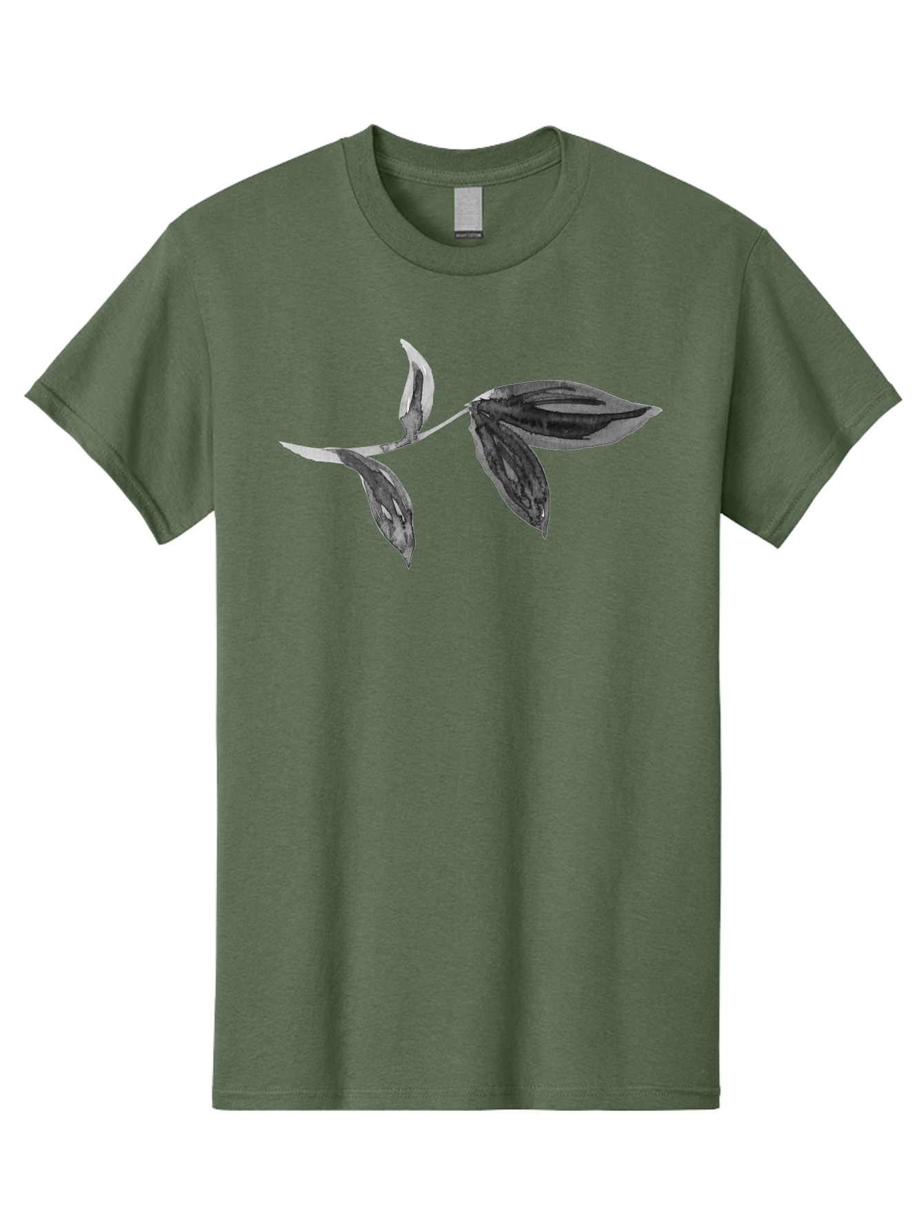 Silver-Leaves Men'S Graphic Tee, 100% Cotton, Comfortable Casual Summer Wear, Machine Washable, Black And White Leaves, Leaf Design, Leaf Pattern, Minimalist Art, Digital Illustration, Leafy Graphics, Plant Art, Modern Art, Simple Shapes, Aac349 11