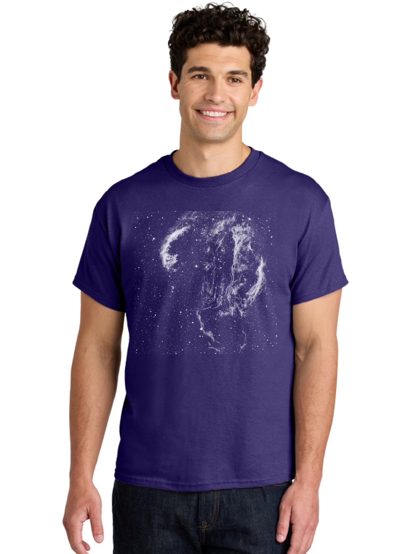 White-Smoke-On-Green Men'S Graphic Tee, 100% Cotton, Comfortable Casual Summer Wear, Machine Washable, Smoke Or Dust Cloud, Abstract Design, White Particles, Dynamic Movement, Textured Effect, Artistic Visualization, Creative Element Aac363 8