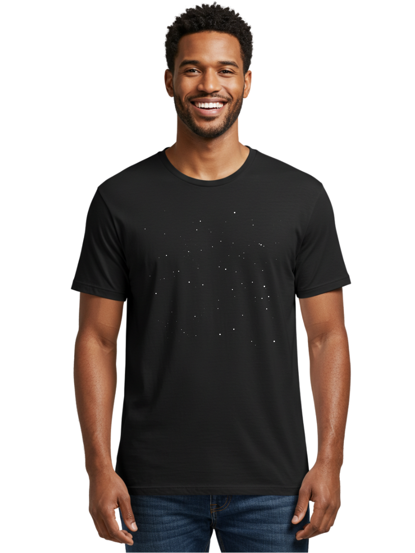 White-Stars Men'S Graphic Tee, 100% Cotton, Comfortable Casual Summer Wear, Machine Washable, Snowflakes Falling, Winter Scene, Festive Atmosphere, White Snow, Delicate Flakes, Snowfall Effect Aac364 6