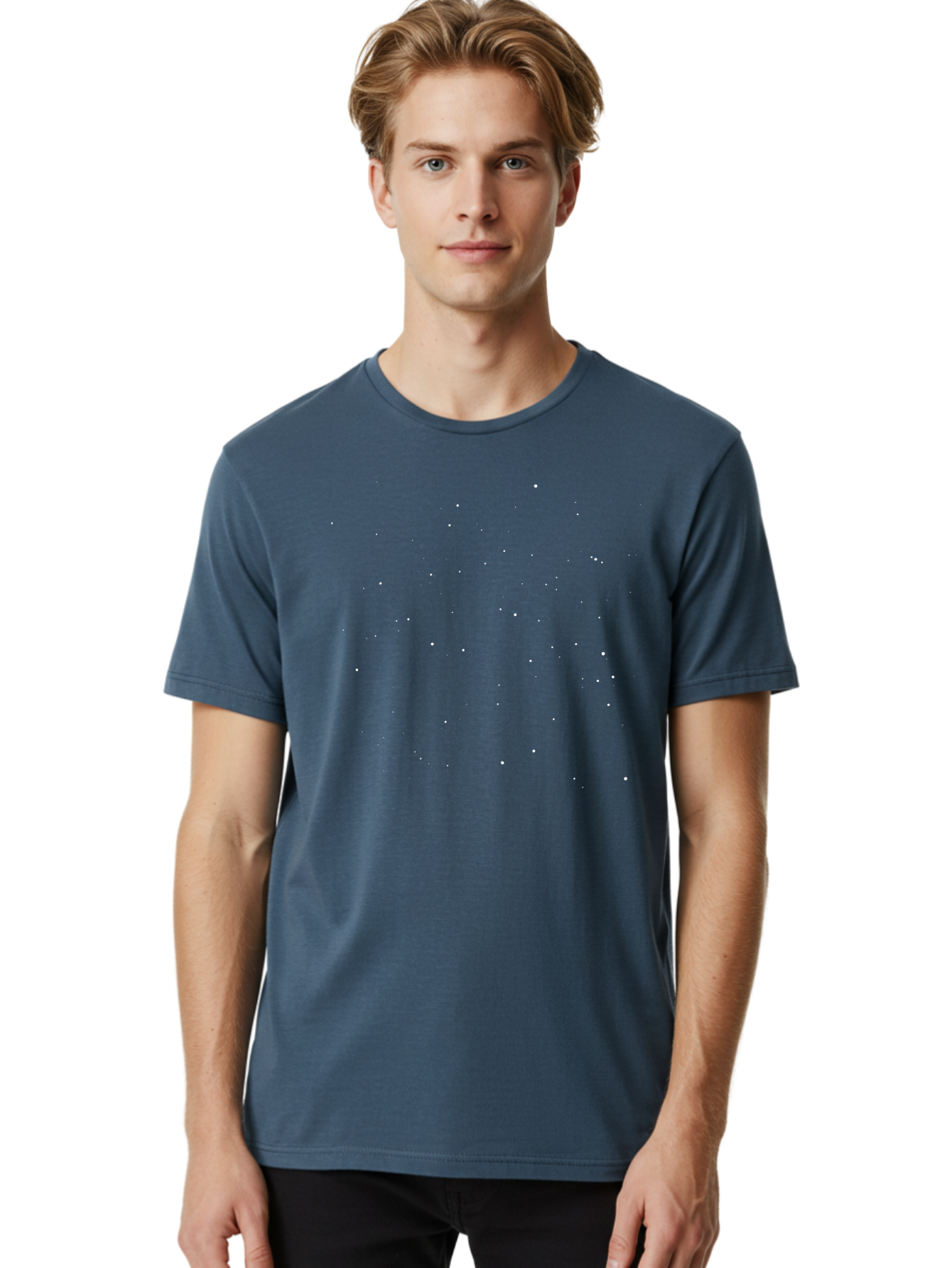 White-Stars Men'S Graphic Tee, 100% Cotton, Comfortable Casual Summer Wear, Machine Washable, Snowflakes Falling, Winter Scene, Festive Atmosphere, White Snow, Delicate Flakes, Snowfall Effect Aac364 14