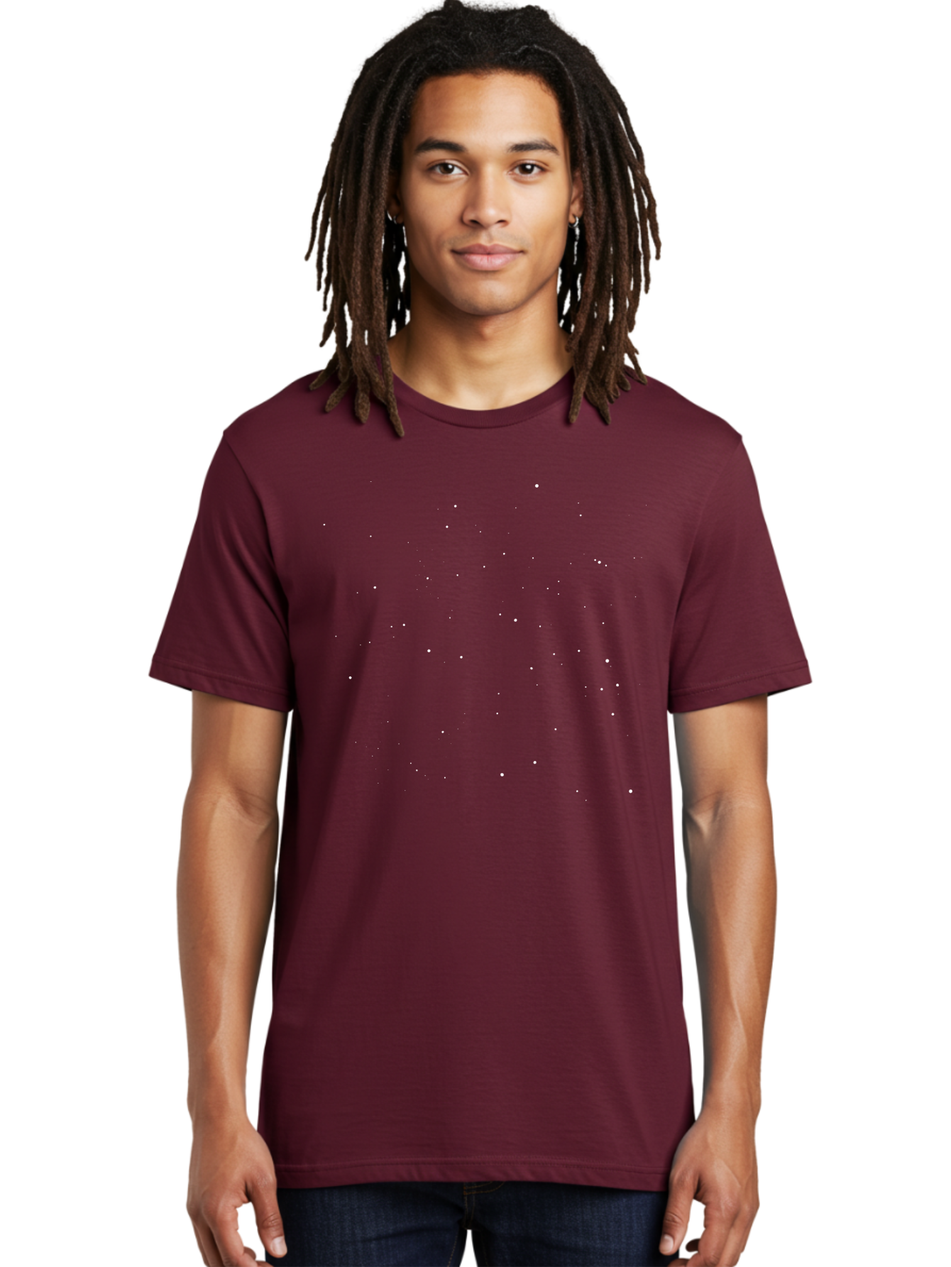 White-Stars Men'S Graphic Tee, 100% Cotton, Comfortable Casual Summer Wear, Machine Washable, Snowflakes Falling, Winter Scene, Festive Atmosphere, White Snow, Delicate Flakes, Snowfall Effect Aac364 12