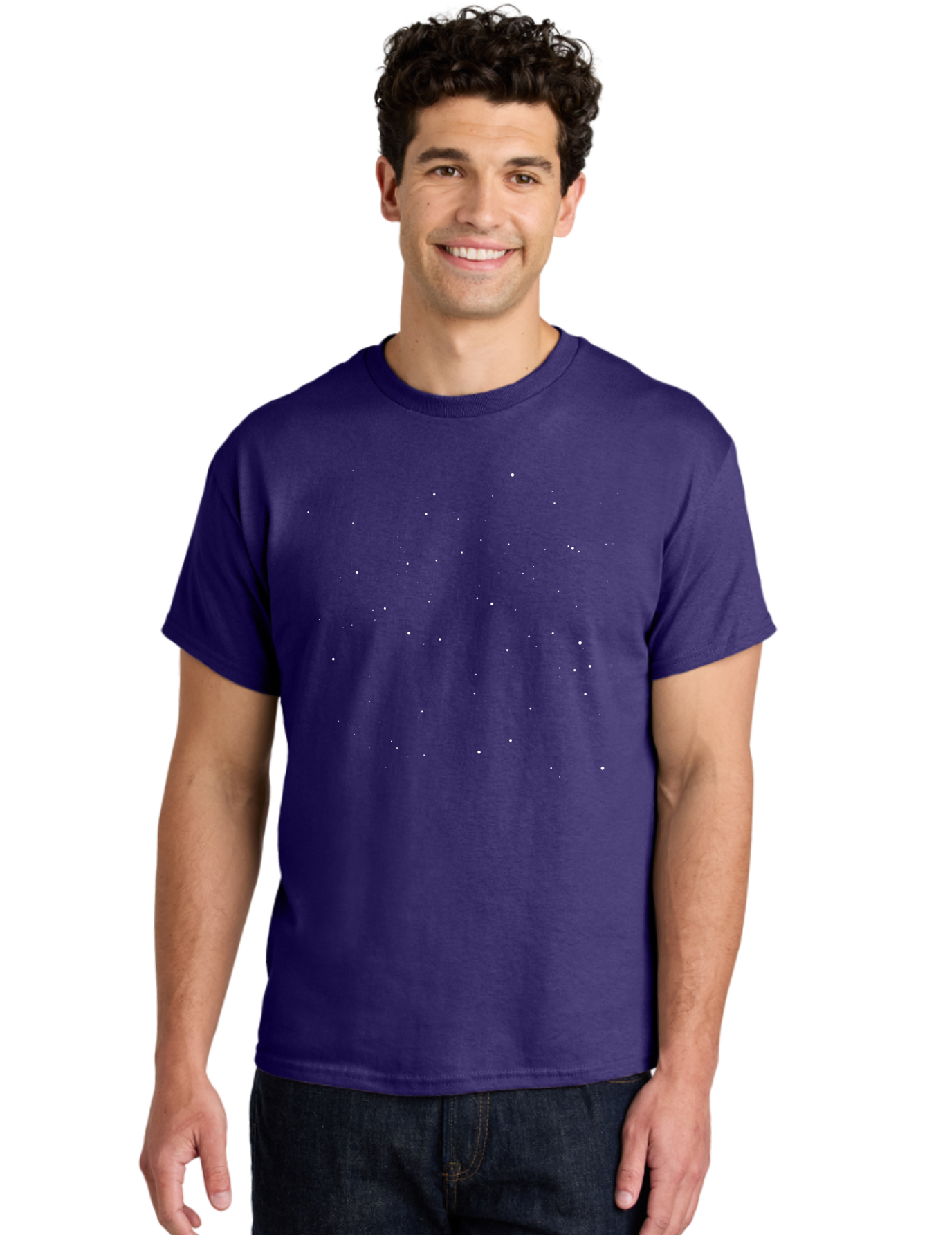 White-Stars Men'S Graphic Tee, 100% Cotton, Comfortable Casual Summer Wear, Machine Washable, Snowflakes Falling, Winter Scene, Festive Atmosphere, White Snow, Delicate Flakes, Snowfall Effect Aac364 22