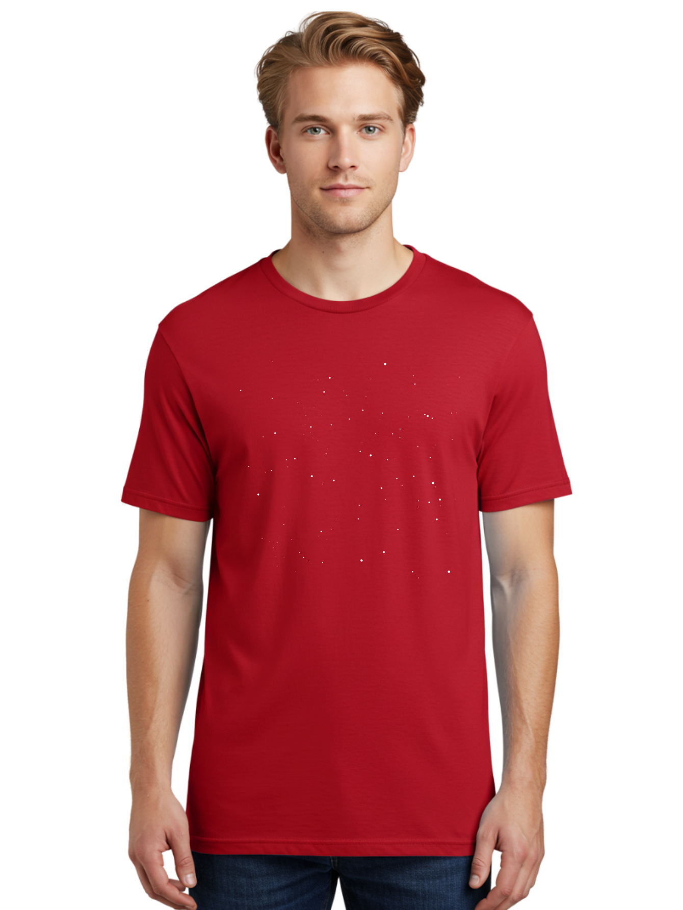 White-Stars Men'S Graphic Tee, 100% Cotton, Comfortable Casual Summer Wear, Machine Washable, Snowflakes Falling, Winter Scene, Festive Atmosphere, White Snow, Delicate Flakes, Snowfall Effect Aac364 4