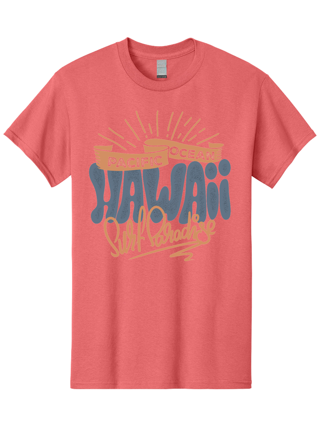 Pacific-Ocean-Wai-Anae-Surf-Paradise Men'S Graphic Tee, 100% Cotton, Comfortable Casual Summer Wear, Machine Washable, Hawaii Vacation, Pacific Ocean, Surf Paradise, Tropical Getaway, Beach Destination, Island Life, Surf Culture Aac371 21