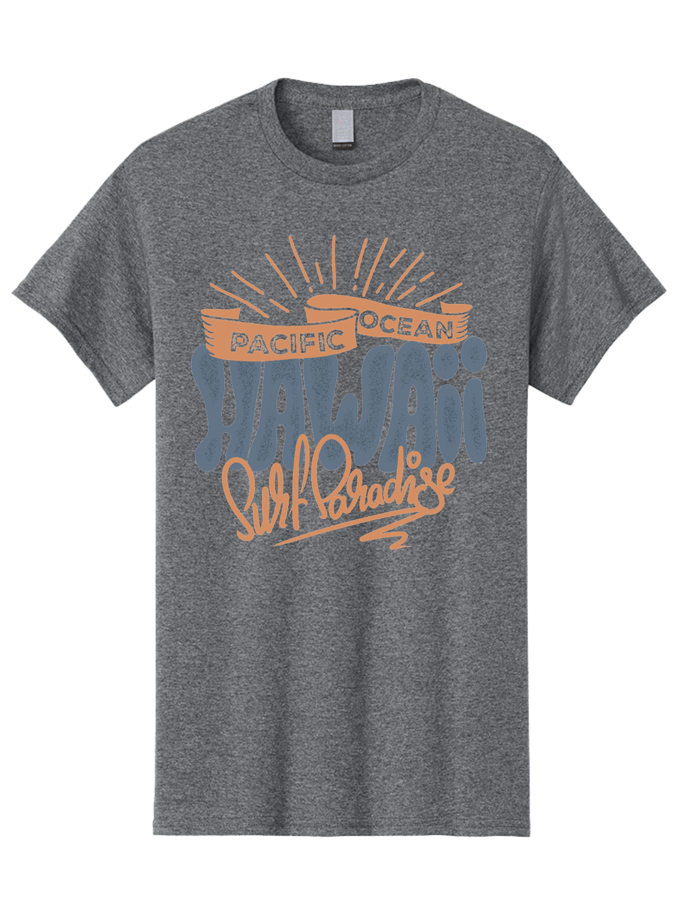 Pacific-Ocean-Wai-Anae-Surf-Paradise Men'S Graphic Tee, 100% Cotton, Comfortable Casual Summer Wear, Machine Washable, Hawaii Vacation, Pacific Ocean, Surf Paradise, Tropical Getaway, Beach Destination, Island Life, Surf Culture Aac371 17