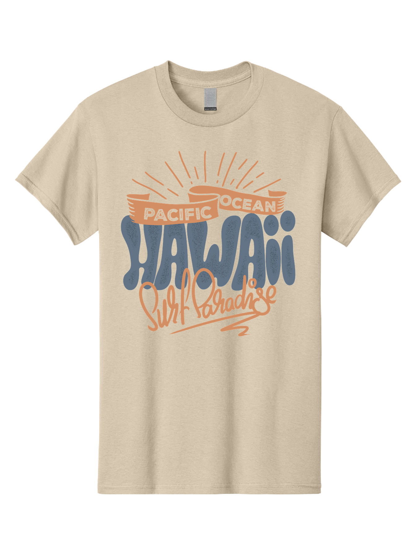 Pacific-Ocean-Wai-Anae-Surf-Paradise Men'S Graphic Tee, 100% Cotton, Comfortable Casual Summer Wear, Machine Washable, Hawaii Vacation, Pacific Ocean, Surf Paradise, Tropical Getaway, Beach Destination, Island Life, Surf Culture Aac371 3