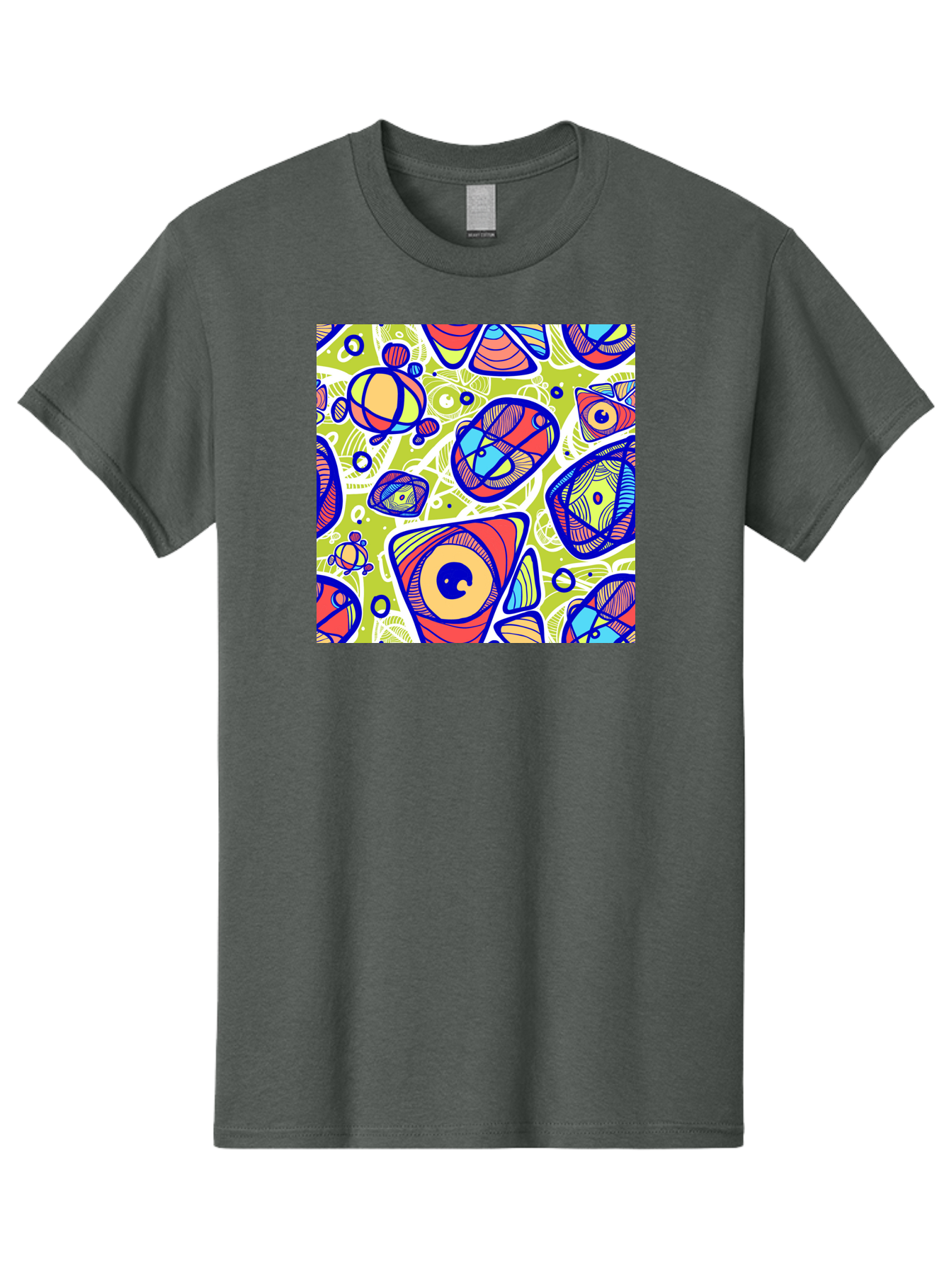 All-Seeing-Eyes Men'S Graphic Tee, 100% Cotton, Comfortable Casual Summer Wear, Machine Washable, Stylized Eyes, Abstract Shapes, Vibrant Colors, Bold Designs, Eye-Catching Patterns, Graphic Art, Tribal Motifs, Fantasy Elements, Aac375 13