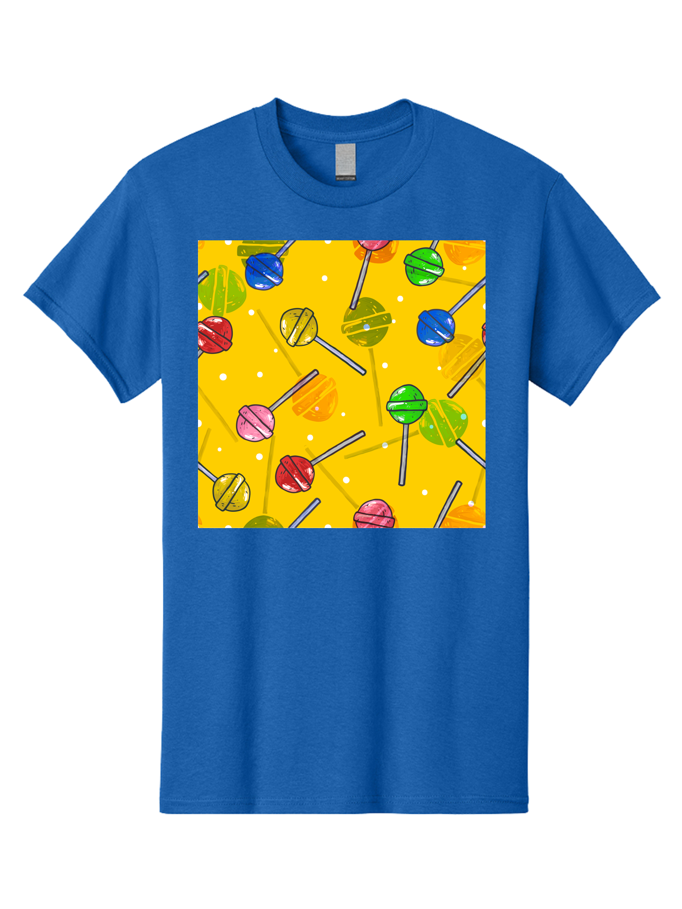 Lollipops Men'S Graphic Tee, 100% Cotton, Comfortable Casual Summer Wear, Machine Washable, Lollipops, Candy, Sweets, Colorful Treats, Vibrant Hues, Playful Design, Sweet Tooth, Party Favors, Kid'S Party Aac402 7