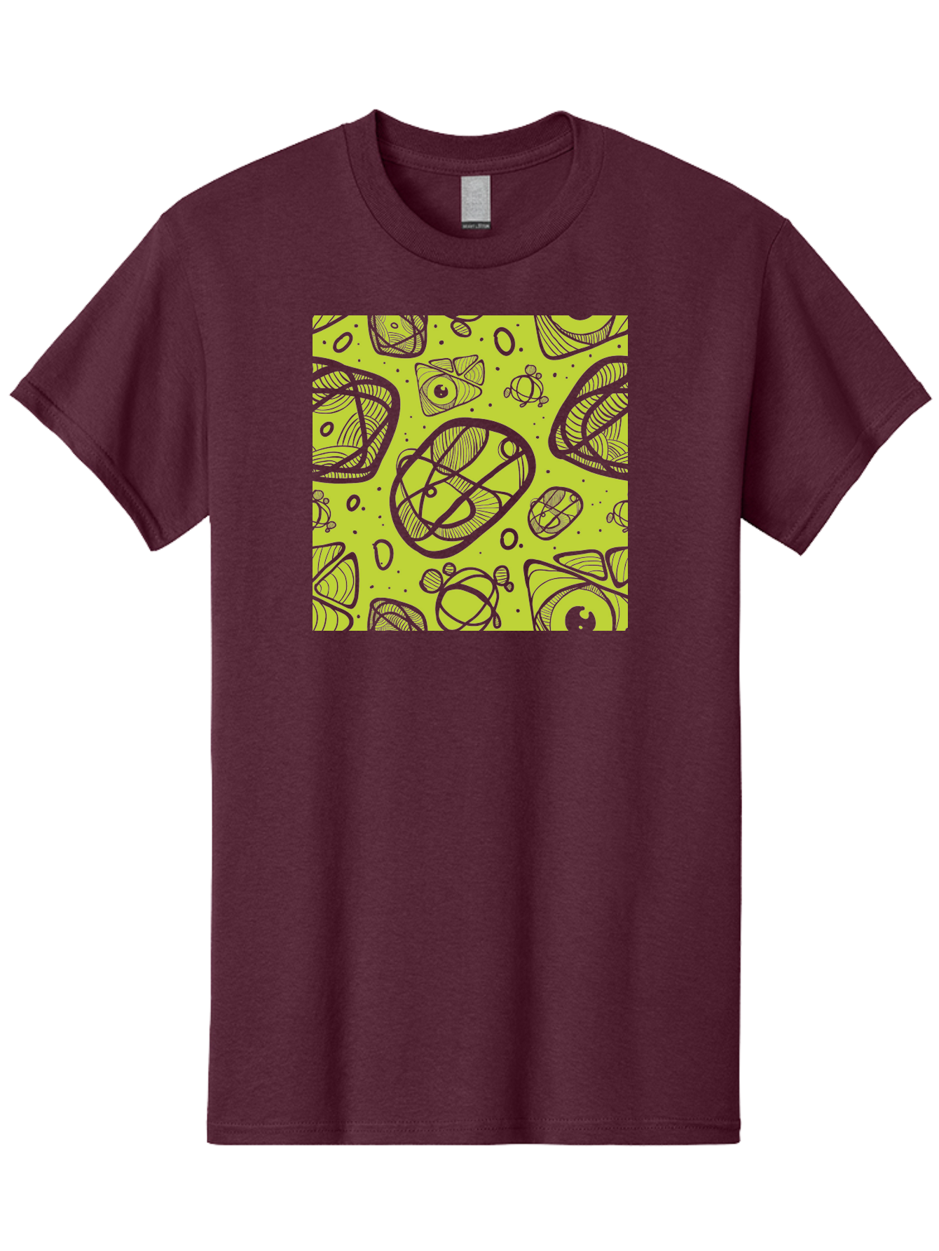 Ocean-Life Men'S Graphic Tee, 100% Cotton, Comfortable Casual Summer Wear, Machine Washable, Stylish Fish Illustrations, Ocean Creatures, Abstract Art, White Line Drawings, Playful Patterns, Whimsical Designs, Food-Inspired Artwork, Aac409 21