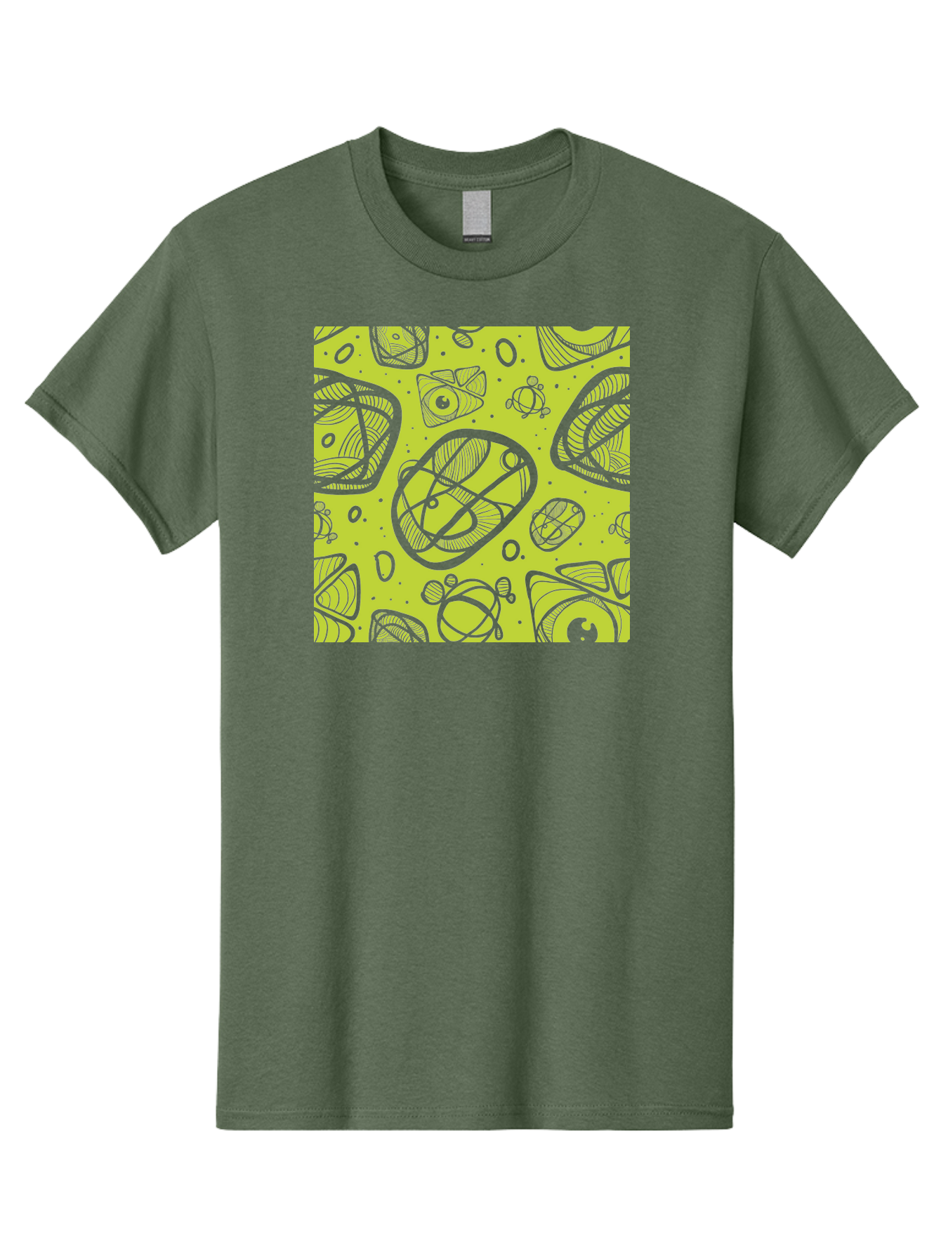 Ocean-Life Men'S Graphic Tee, 100% Cotton, Comfortable Casual Summer Wear, Machine Washable, Stylish Fish Illustrations, Ocean Creatures, Abstract Art, White Line Drawings, Playful Patterns, Whimsical Designs, Food-Inspired Artwork, Aac409 13