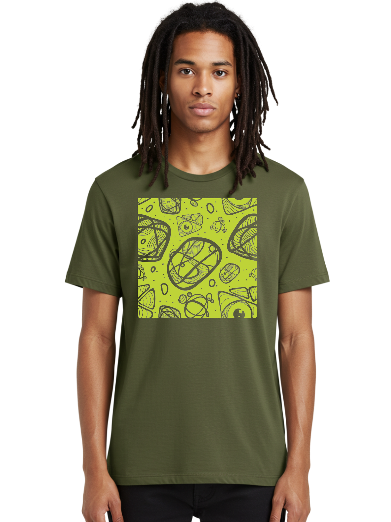 Ocean-Life Men'S Graphic Tee, 100% Cotton, Comfortable Casual Summer Wear, Machine Washable, Stylish Fish Illustrations, Ocean Creatures, Abstract Art, White Line Drawings, Playful Patterns, Whimsical Designs, Food-Inspired Artwork, Aac409 14
