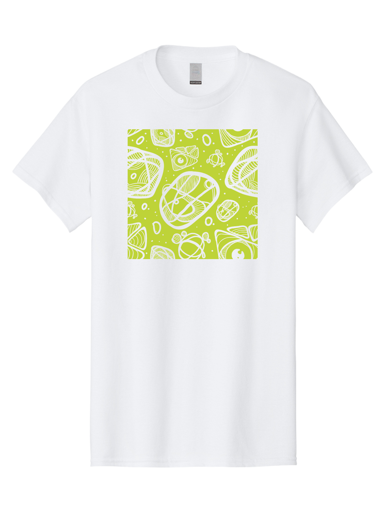 Ocean-Life Men'S Graphic Tee, 100% Cotton, Comfortable Casual Summer Wear, Machine Washable, Stylish Fish Illustrations, Ocean Creatures, Abstract Art, White Line Drawings, Playful Patterns, Whimsical Designs, Food-Inspired Artwork, Aac409 5