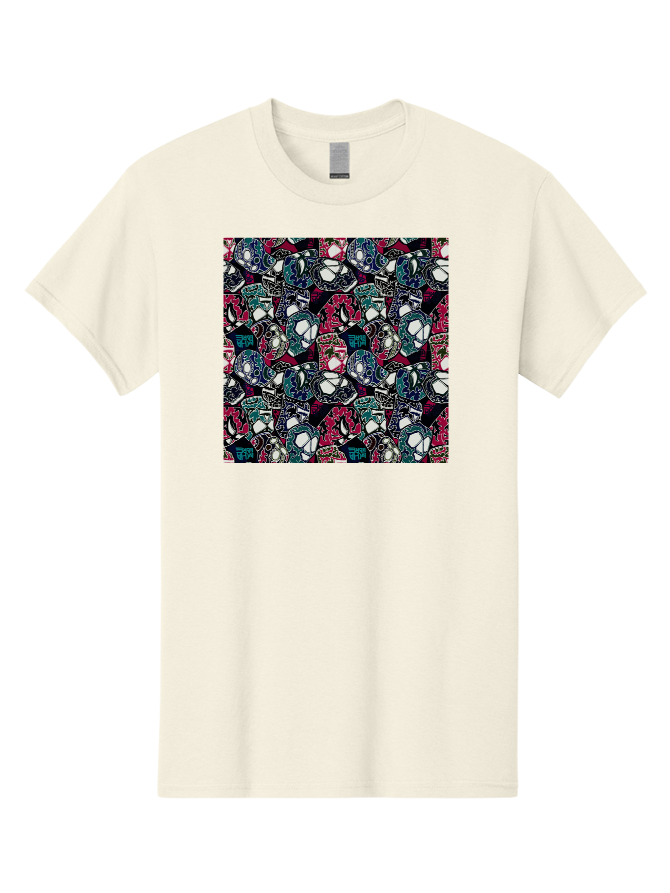 Sugar-Skull-Pattern Men'S Graphic Tee, 100% Cotton, Comfortable Casual Summer Wear, Machine Washable, Sugar Skulls, Colorful Skulls, Day Of The Dead, Mexican Culture, Ornate Designs, Floral Patterns, Vibrant Colors, Festive Atmosphere, Aac422 13