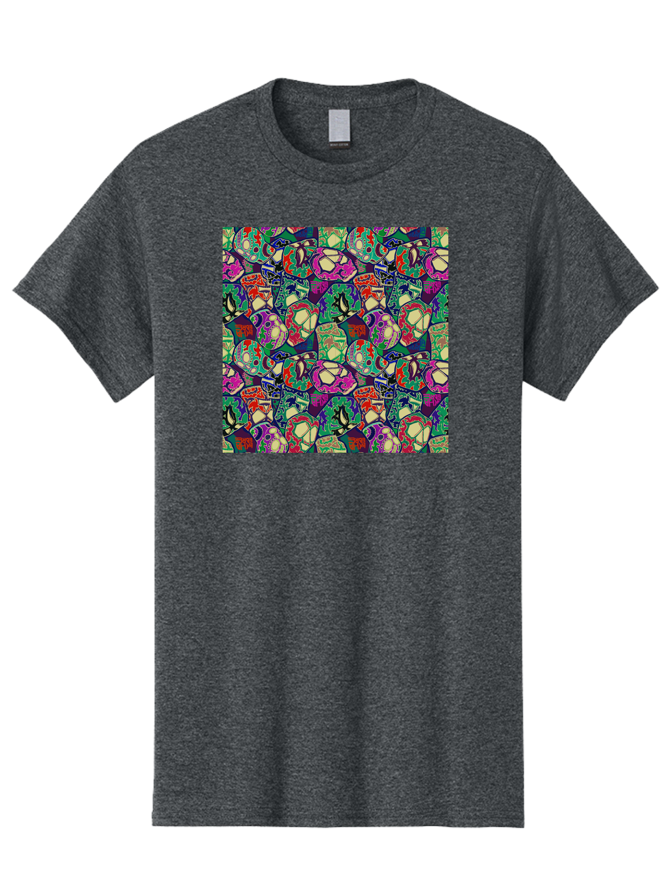 Sugar-Skulls Men'S Graphic Tee, 100% Cotton, Comfortable Casual Summer Wear, Machine Washable, Sugar Skulls, Colorful Designs, Vibrant Patterns, Dia De Los Muertos, Festive Atmosphere, Artistic Expression, Cultural Heritage, Intricate Details, Aac423 7