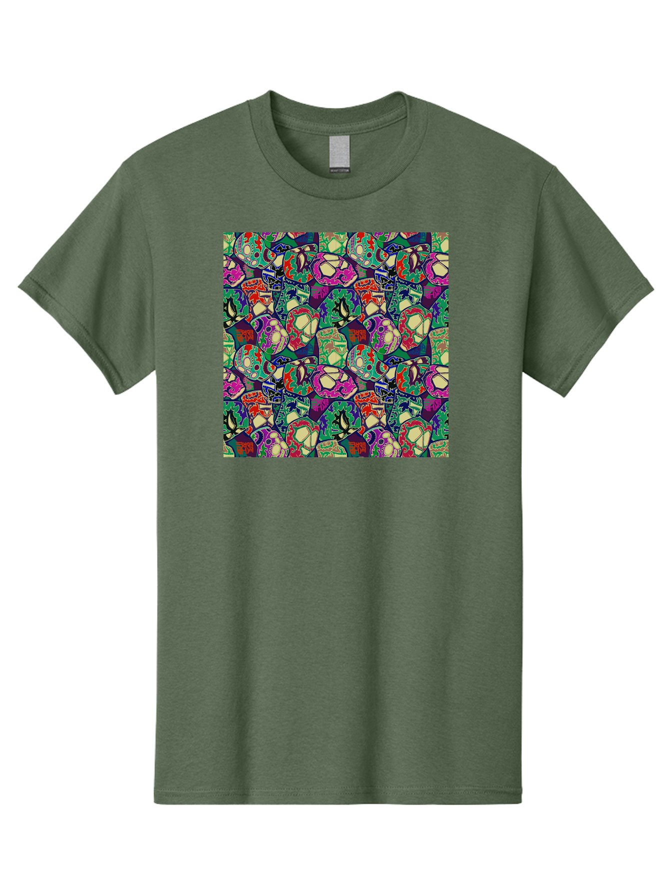 Sugar-Skulls Men'S Graphic Tee, 100% Cotton, Comfortable Casual Summer Wear, Machine Washable, Sugar Skulls, Colorful Designs, Vibrant Patterns, Dia De Los Muertos, Festive Atmosphere, Artistic Expression, Cultural Heritage, Intricate Details, Aac423 21