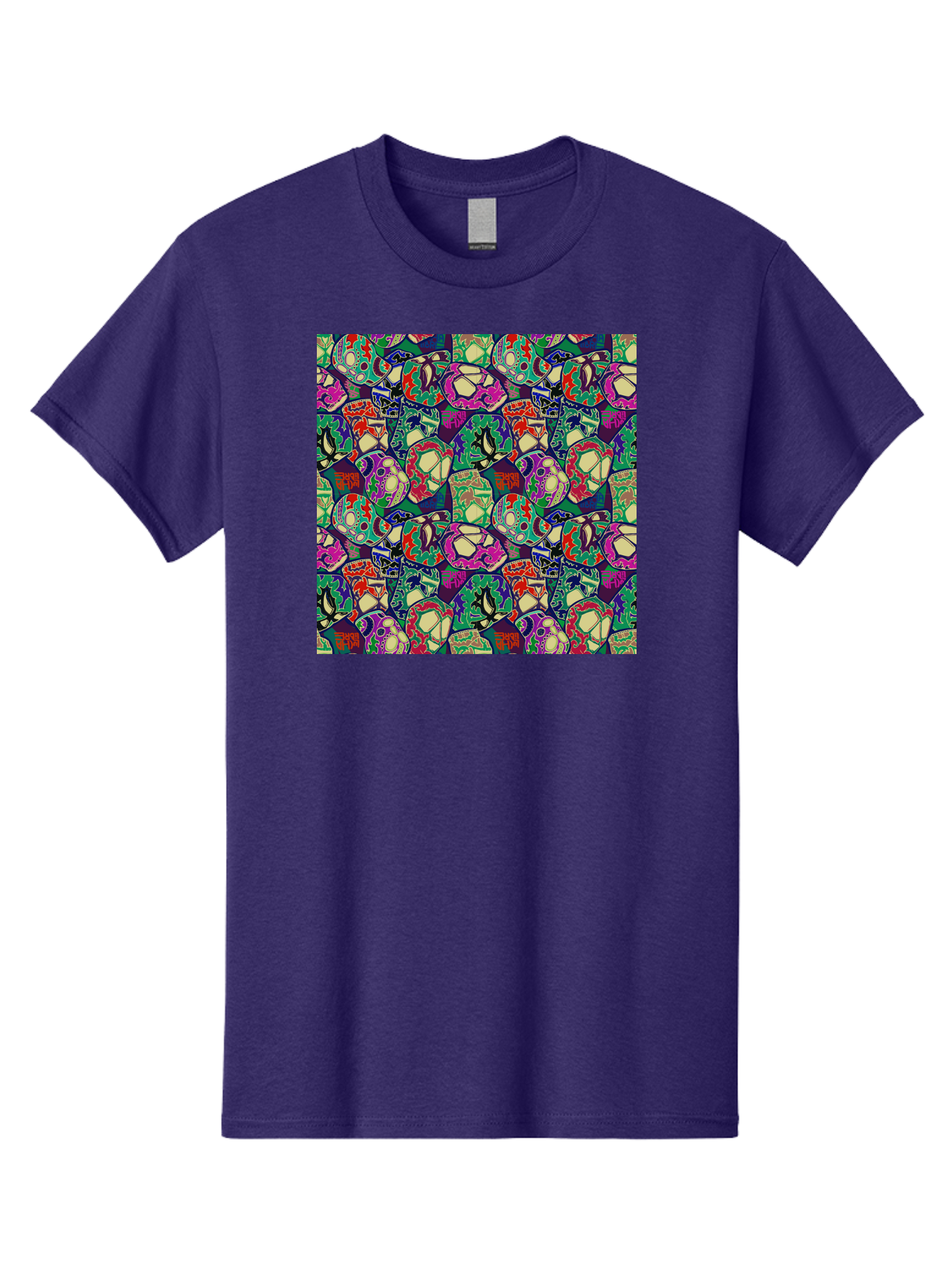 Sugar-Skulls Men'S Graphic Tee, 100% Cotton, Comfortable Casual Summer Wear, Machine Washable, Sugar Skulls, Colorful Designs, Vibrant Patterns, Dia De Los Muertos, Festive Atmosphere, Artistic Expression, Cultural Heritage, Intricate Details, Aac423 11
