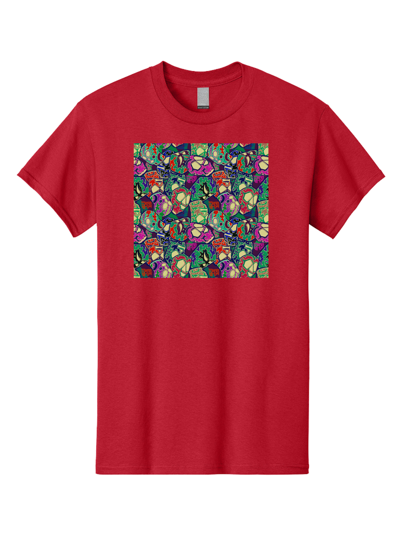 Sugar-Skulls Men'S Graphic Tee, 100% Cotton, Comfortable Casual Summer Wear, Machine Washable, Sugar Skulls, Colorful Designs, Vibrant Patterns, Dia De Los Muertos, Festive Atmosphere, Artistic Expression, Cultural Heritage, Intricate Details, Aac423 9