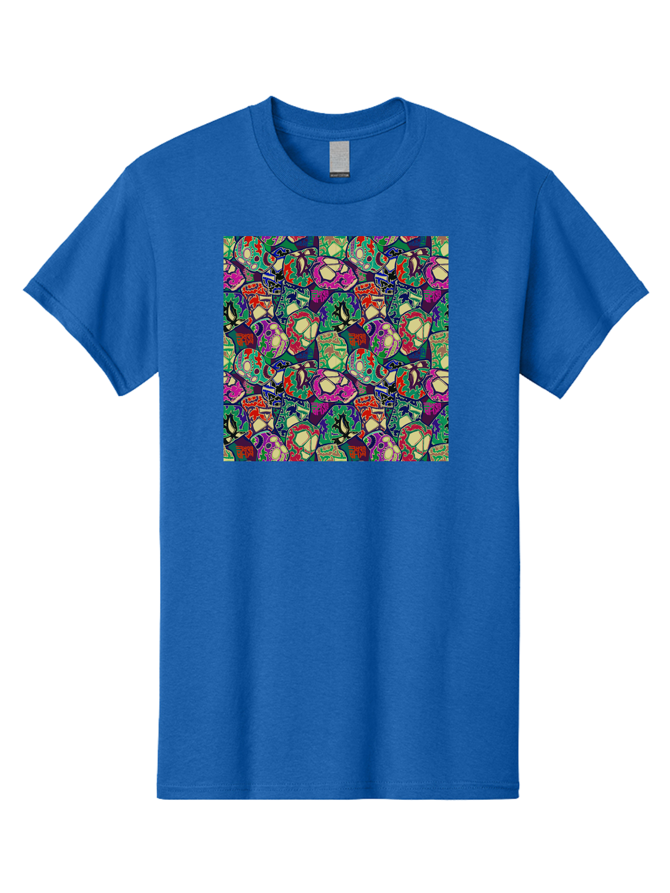 Sugar-Skulls Men'S Graphic Tee, 100% Cotton, Comfortable Casual Summer Wear, Machine Washable, Sugar Skulls, Colorful Designs, Vibrant Patterns, Dia De Los Muertos, Festive Atmosphere, Artistic Expression, Cultural Heritage, Intricate Details, Aac423 19