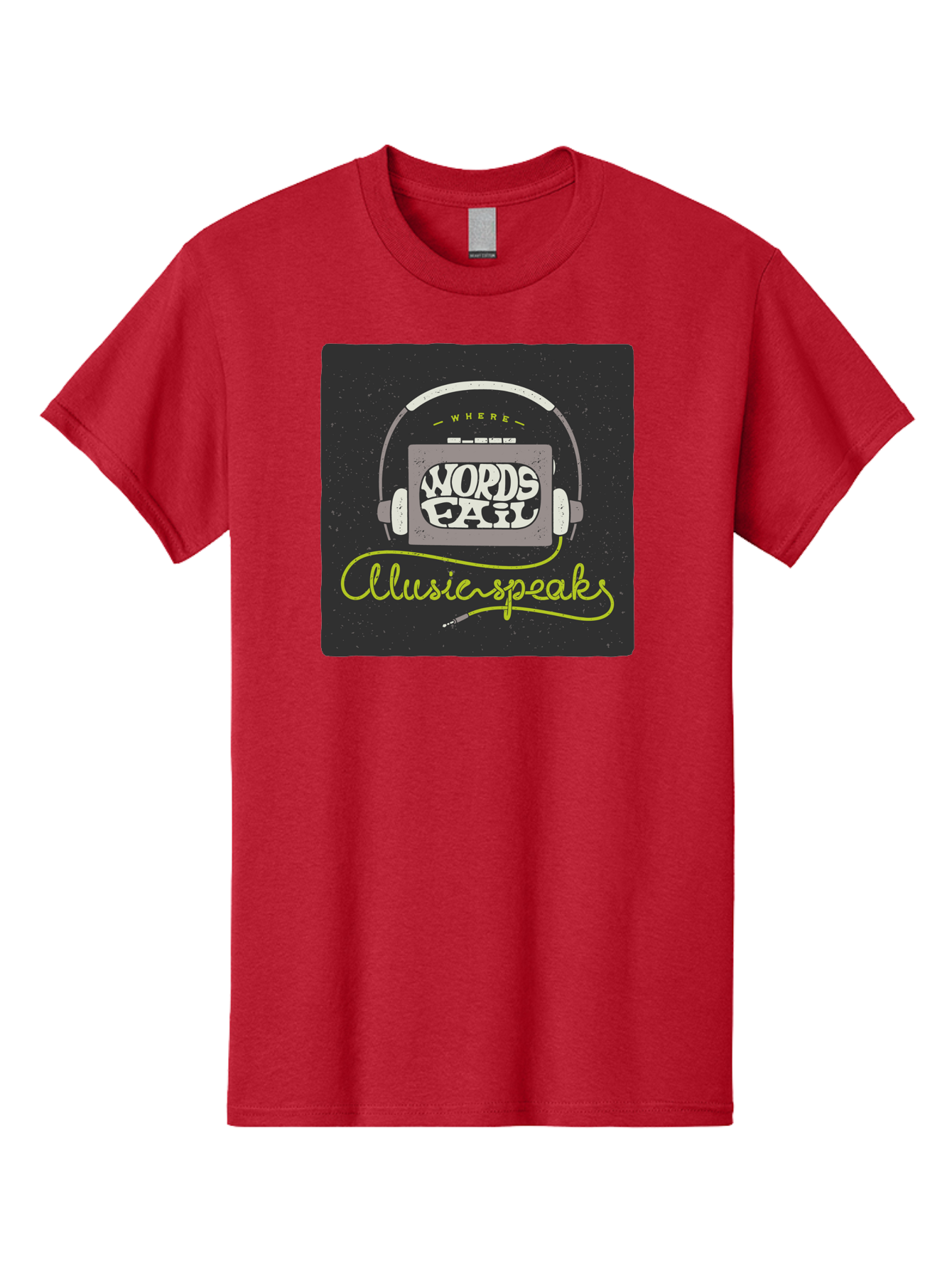 Where-Words-Fail-Music-Speaks Men'S Graphic Tee, 100% Cotton, Comfortable Casual Summer Wear, Machine Washable, Music Inspiration, Emotional Expression, Creative Quotes, Motivational Phrases, Where Words Fail Music Speaks, Aac441 3