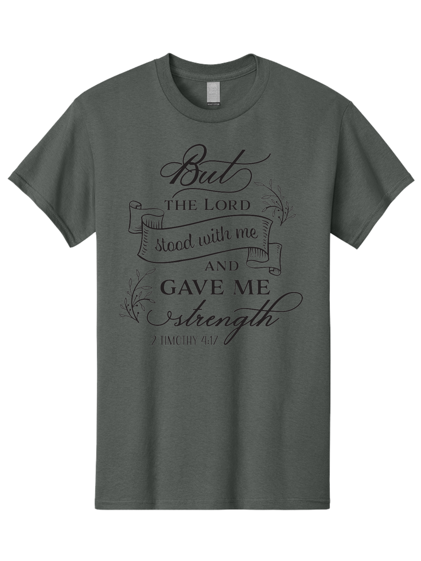 2-Timothy-4-17 Men'S Graphic Tee, 100% Cotton, Comfortable Casual Summer Wear, Machine Washable, Inspirational Quote, Bible Verse, 2 Timothy 4:17, Faith, Motivation, Scripture, Spiritual Guidance, Lord'S Strength, Perseverance Aac445 13