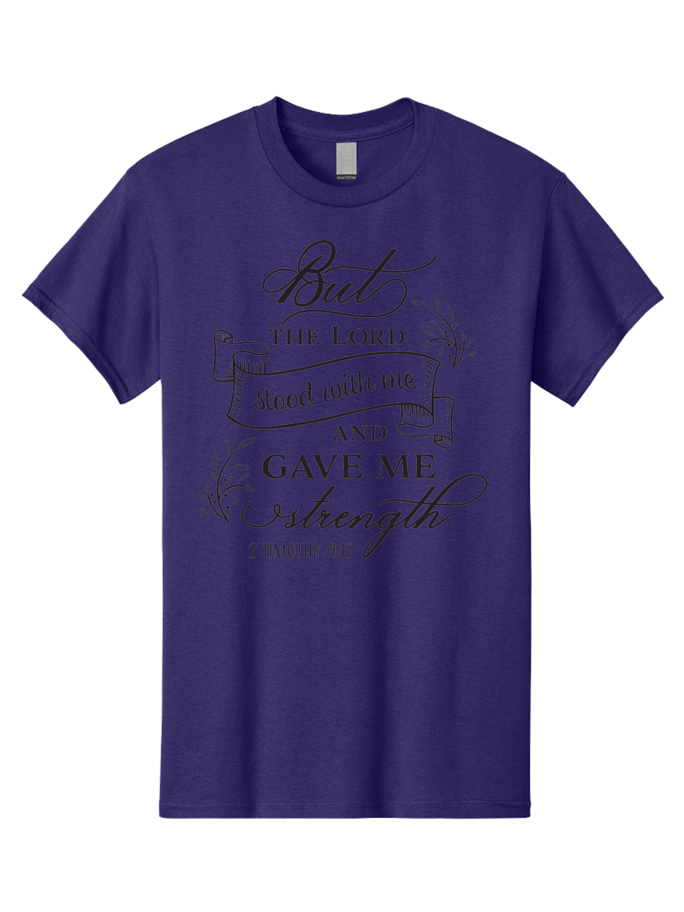 2-Timothy-4-17 Men'S Graphic Tee, 100% Cotton, Comfortable Casual Summer Wear, Machine Washable, Inspirational Quote, Bible Verse, 2 Timothy 4:17, Faith, Motivation, Scripture, Spiritual Guidance, Lord'S Strength, Perseverance Aac445 7