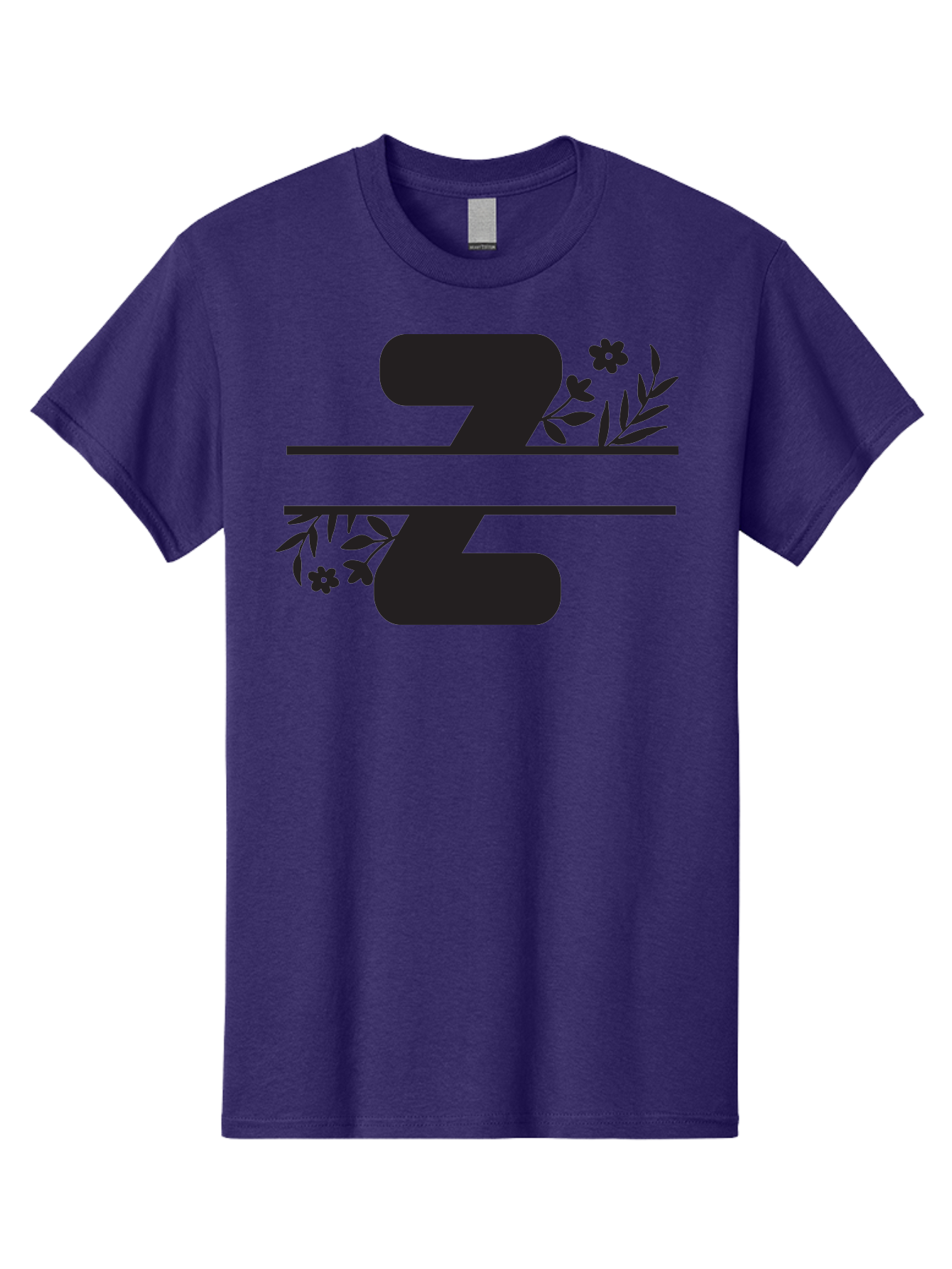 33 Men'S Graphic Tee, 100% Cotton, Comfortable Casual Summer Wear, Machine Washable, Number 33, Floral Design, Leafy Patterns, Flower Motifs, Elegant Typography, Decorative Elements, Black And Green Color Scheme Aac446 19