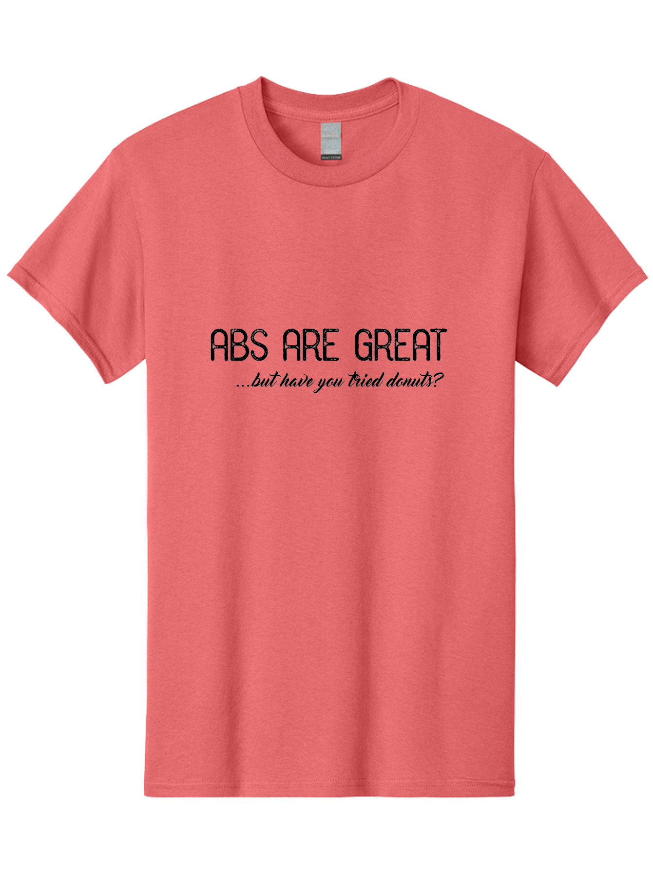 Abs-Are-Great Men'S Graphic Tee, 100% Cotton, Comfortable Casual Summer Wear, Machine Washable, Funny Quote, Humorous Saying, Donut Love, Fitness Humor, Workout Joke, Sweet Treats, Playful Message, Indulgent Humor Aac449 11
