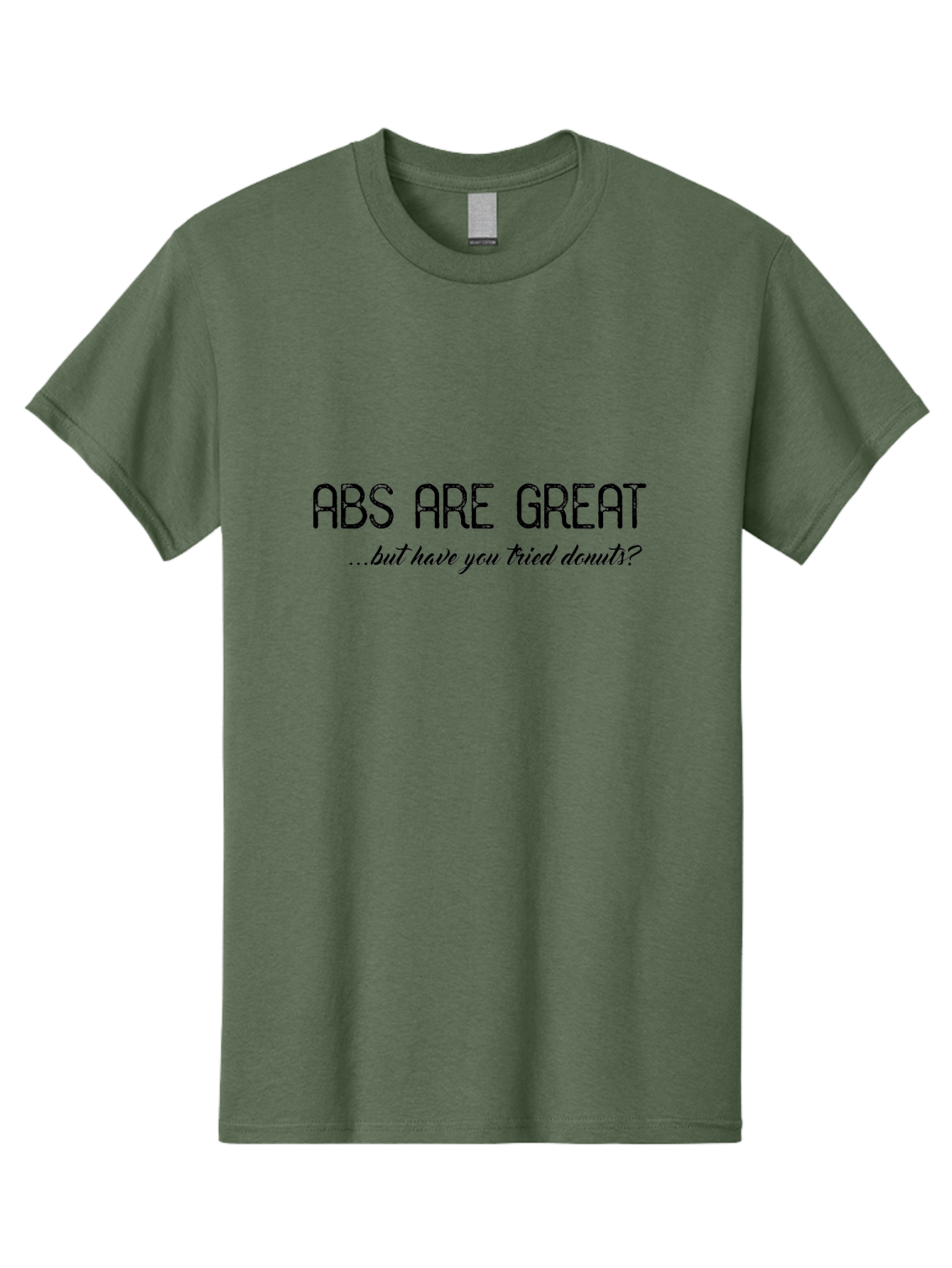 Abs-Are-Great Men'S Graphic Tee, 100% Cotton, Comfortable Casual Summer Wear, Machine Washable, Funny Quote, Humorous Saying, Donut Love, Fitness Humor, Workout Joke, Sweet Treats, Playful Message, Indulgent Humor Aac449 17