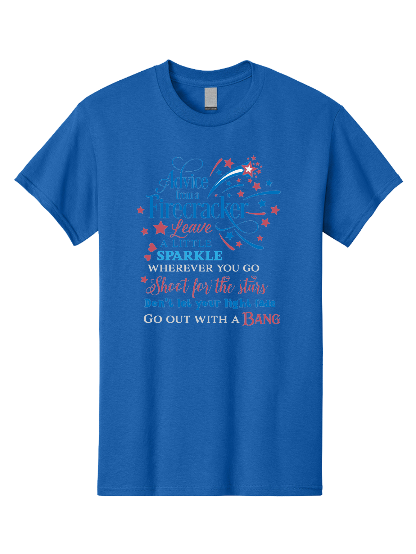 Advice-From-Firecracker Men'S Graphic Tee, 100% Cotton, Comfortable Casual Summer Wear, Machine Washable, Inspirational Quotes, Motivational Words, Positive Affirmations, Sparkle, Firecracker Advice, Life Guidance, Motivational Phrases, Aac452 17