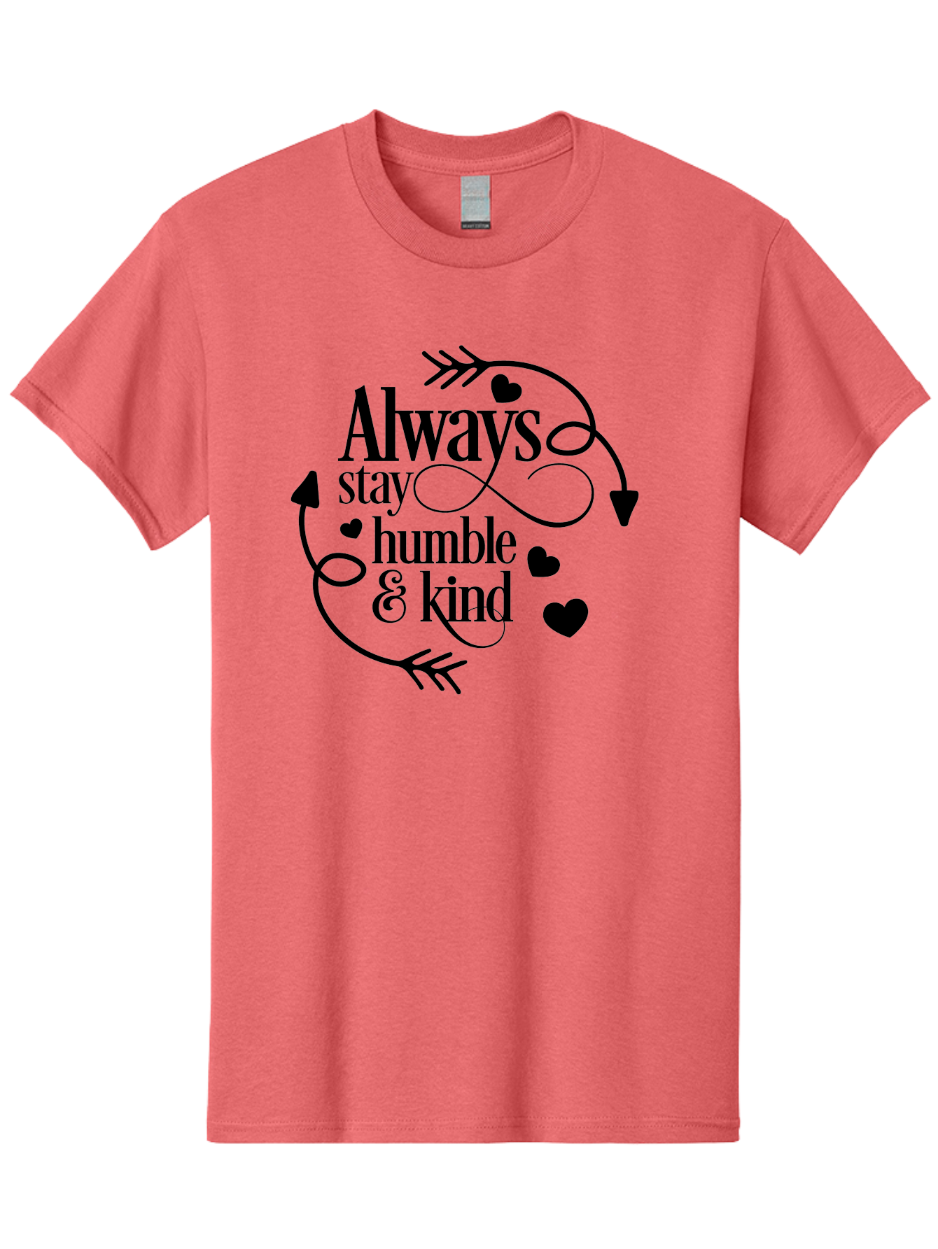 Always-Stay-Humble-Kind Men'S Graphic Tee, 100% Cotton, Comfortable Casual Summer Wear, Machine Washable, Inspirational Quote, Motivational Phrase, Positive Vibes, Kindness Matters, Humble Attitude, Heartwarming Message, Aac468 25