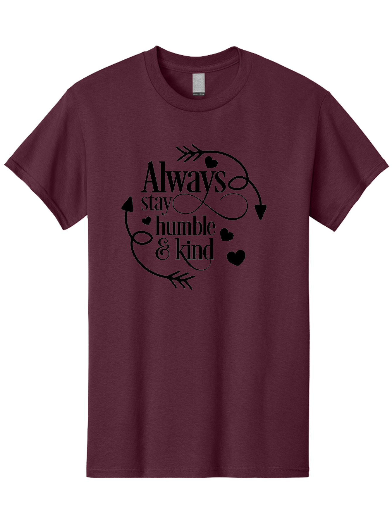 Always-Stay-Humble-Kind Men'S Graphic Tee, 100% Cotton, Comfortable Casual Summer Wear, Machine Washable, Inspirational Quote, Motivational Phrase, Positive Vibes, Kindness Matters, Humble Attitude, Heartwarming Message, Aac468 11