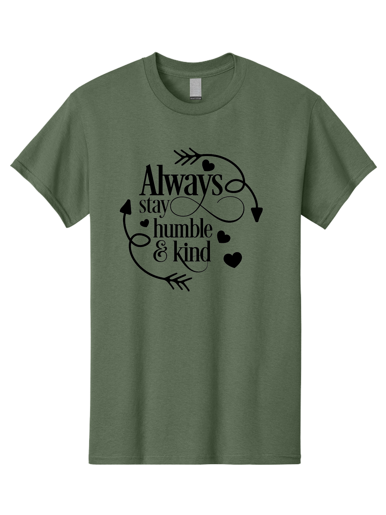 Always-Stay-Humble-Kind Men'S Graphic Tee, 100% Cotton, Comfortable Casual Summer Wear, Machine Washable, Inspirational Quote, Motivational Phrase, Positive Vibes, Kindness Matters, Humble Attitude, Heartwarming Message, Aac468 23