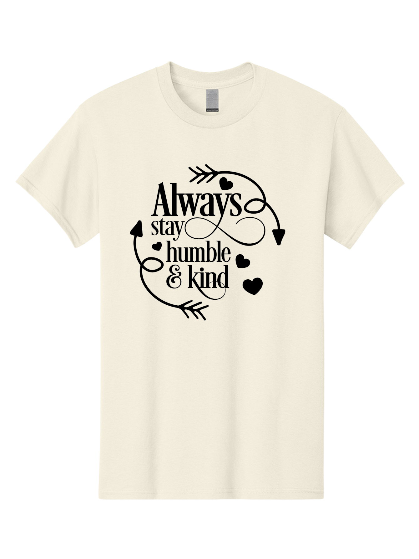 Always-Stay-Humble-Kind Men'S Graphic Tee, 100% Cotton, Comfortable Casual Summer Wear, Machine Washable, Inspirational Quote, Motivational Phrase, Positive Vibes, Kindness Matters, Humble Attitude, Heartwarming Message, Aac468 17