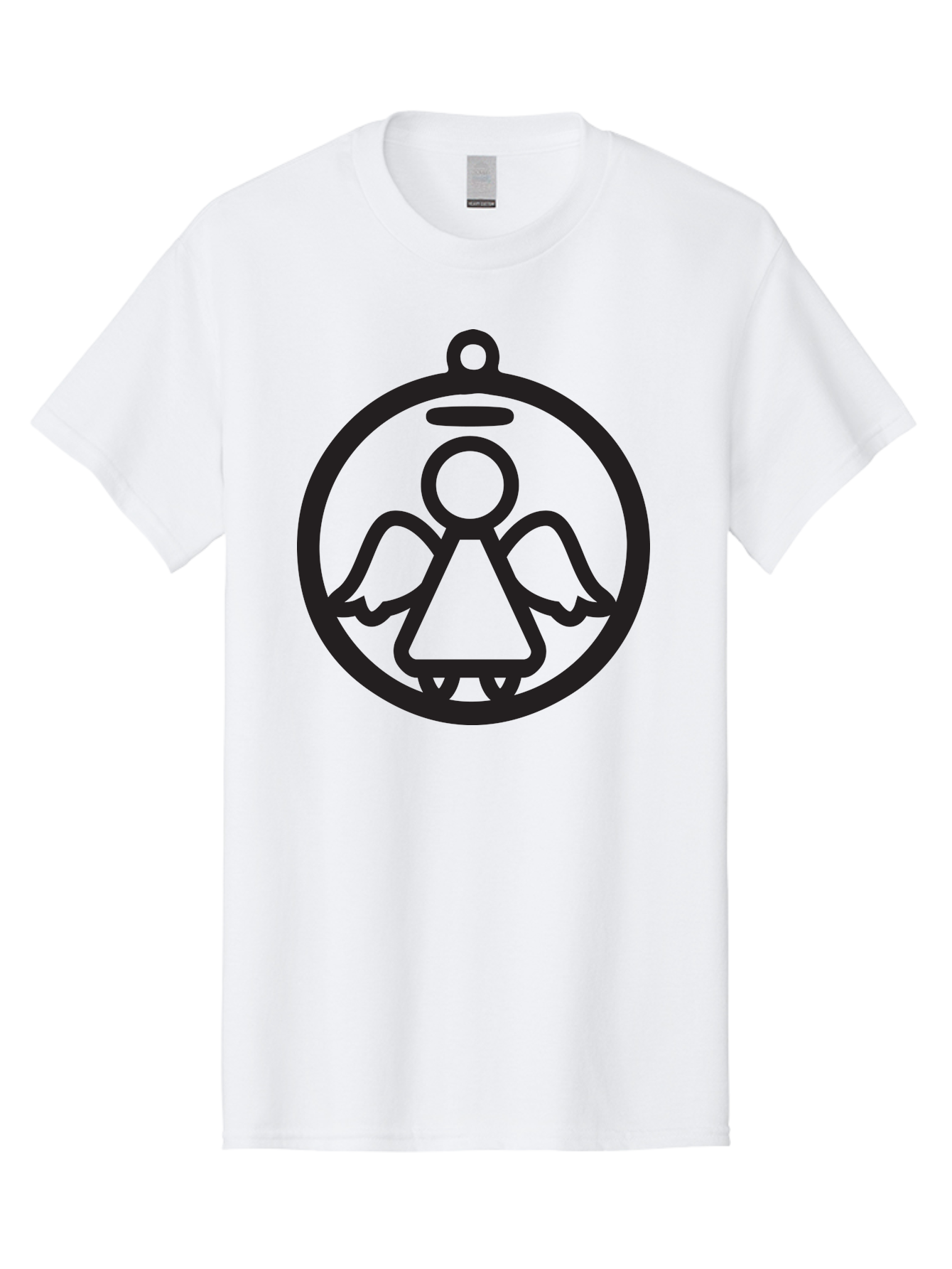 Angel-Icon Men'S Graphic Tee, 100% Cotton, Comfortable Casual Summer Wear, Machine Washable, Angel Icon, Guardian Angel, Spiritual Symbol, Protection Charm, Minimalist Design, Winged Figure, Halo, Simple Graphics, Symbol Of Hope Aac473 7