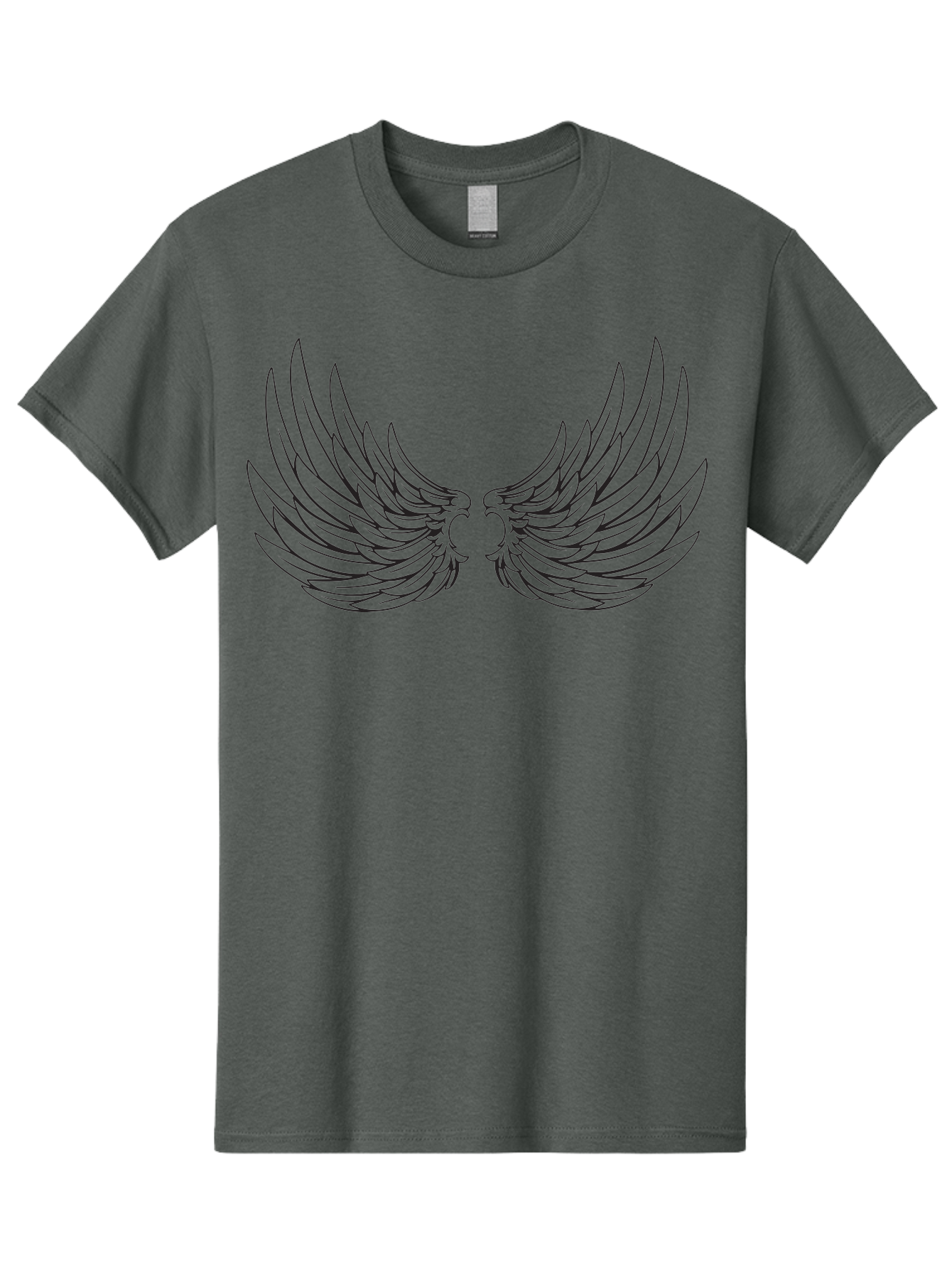 Angel-Wings-1 Men'S Graphic Tee, 100% Cotton, Comfortable Casual Summer Wear, Machine Washable, Angel Wings, Wing Design, Feathered Wings, Symbolic Wings, Protection Symbol, Spiritual Symbol, Freedom Wings, Mystical Wings Aac476 25
