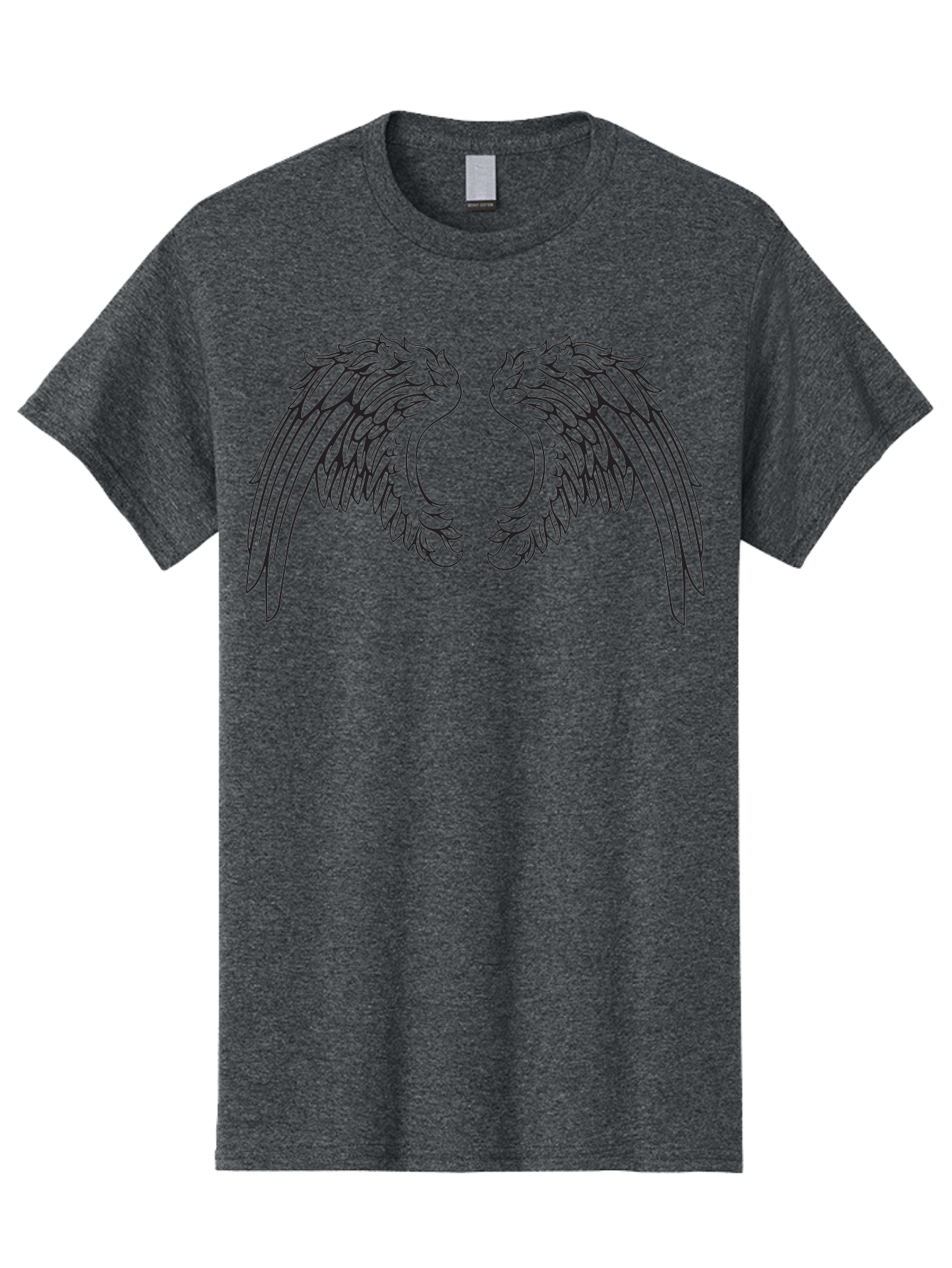 Angel-Wings Men'S Graphic Tee, 100% Cotton, Comfortable Casual Summer Wear, Machine Washable, Angel Wings, Wing Illustration, Feathered Wings, Spiritual Symbolism, Divine Protection, Mystical Art, Wing Design, Ethereal Elegance Aac478 13
