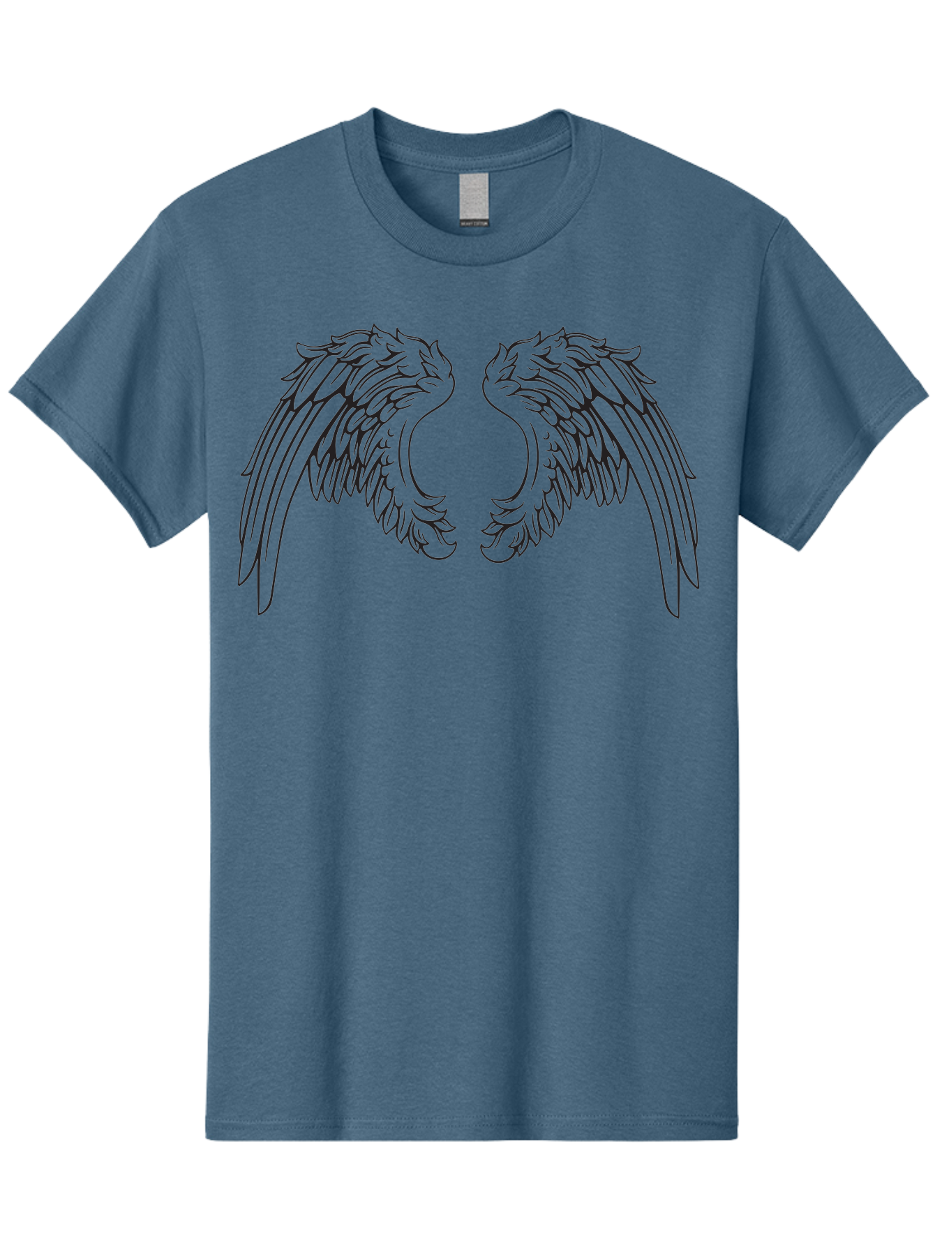 Angel-Wings Men'S Graphic Tee, 100% Cotton, Comfortable Casual Summer Wear, Machine Washable, Angel Wings, Wing Illustration, Feathered Wings, Spiritual Symbolism, Divine Protection, Mystical Art, Wing Design, Ethereal Elegance Aac478 23