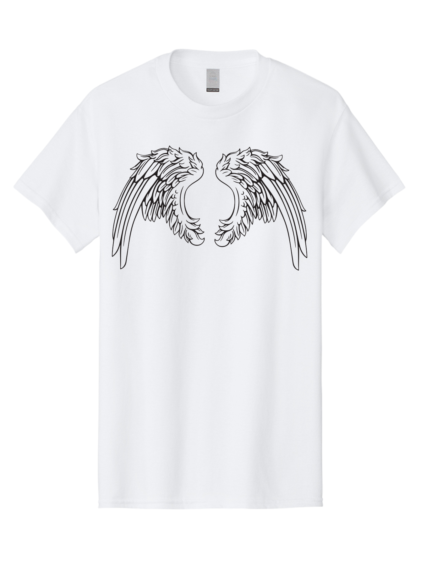 Angel-Wings Men'S Graphic Tee, 100% Cotton, Comfortable Casual Summer Wear, Machine Washable, Angel Wings, Wing Illustration, Feathered Wings, Spiritual Symbolism, Divine Protection, Mystical Art, Wing Design, Ethereal Elegance Aac478 29