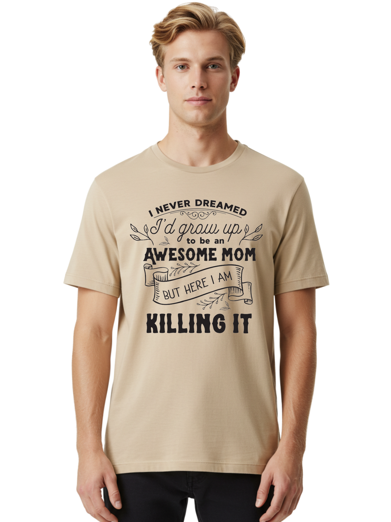 Awesome-Mom-Quote Men'S Graphic Tee, 100% Cotton, Comfortable Casual Summer Wear, Machine Washable, Awesome Mom Quote, Mom Life, Mom Humor, Motherhood, Inspirational Quote, Funny Mom Quote, Mom Pride, Empowerment Aac480 4