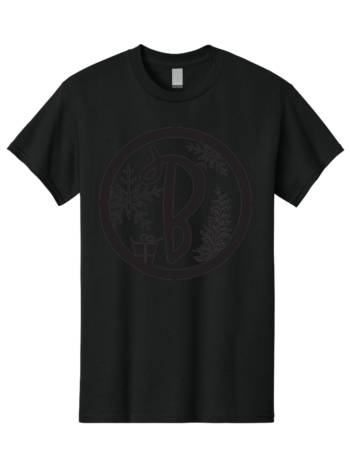 B Men'S Graphic Tee, 100% Cotton, Comfortable Casual Summer Wear, Machine Washable, Christmas Gift, Snowflake, Festive Decorations, Holly Leaves, Holiday Season, Winter Wonderland, Winter Holidays, Gift Box, Christmas Theme Aac484 9